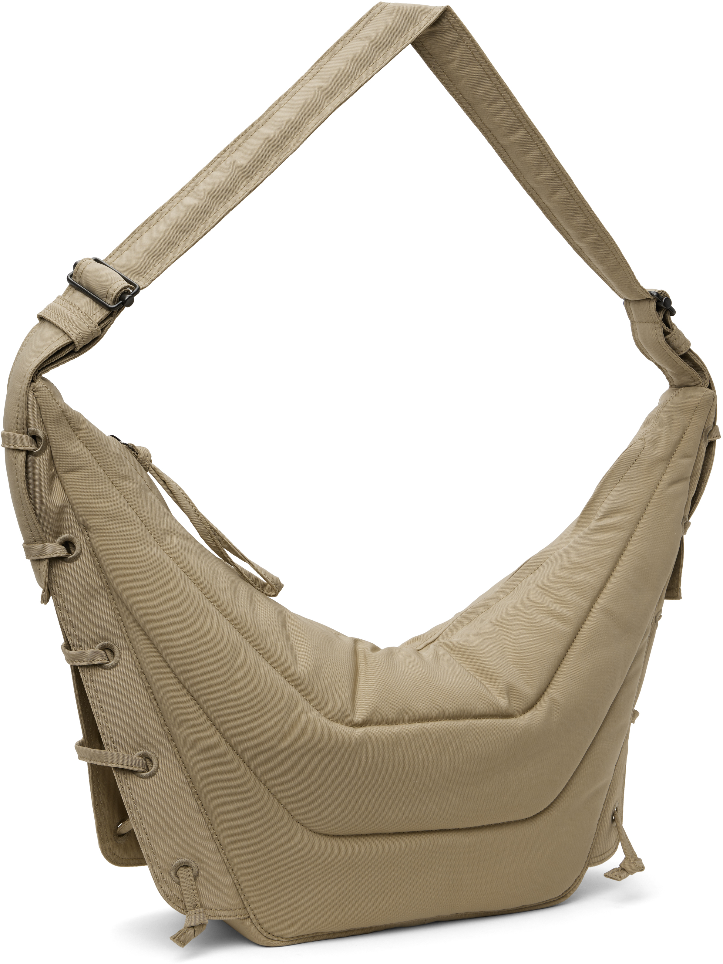 Lemaire Beige Medium Soft Game Bag In Bg001 Linen