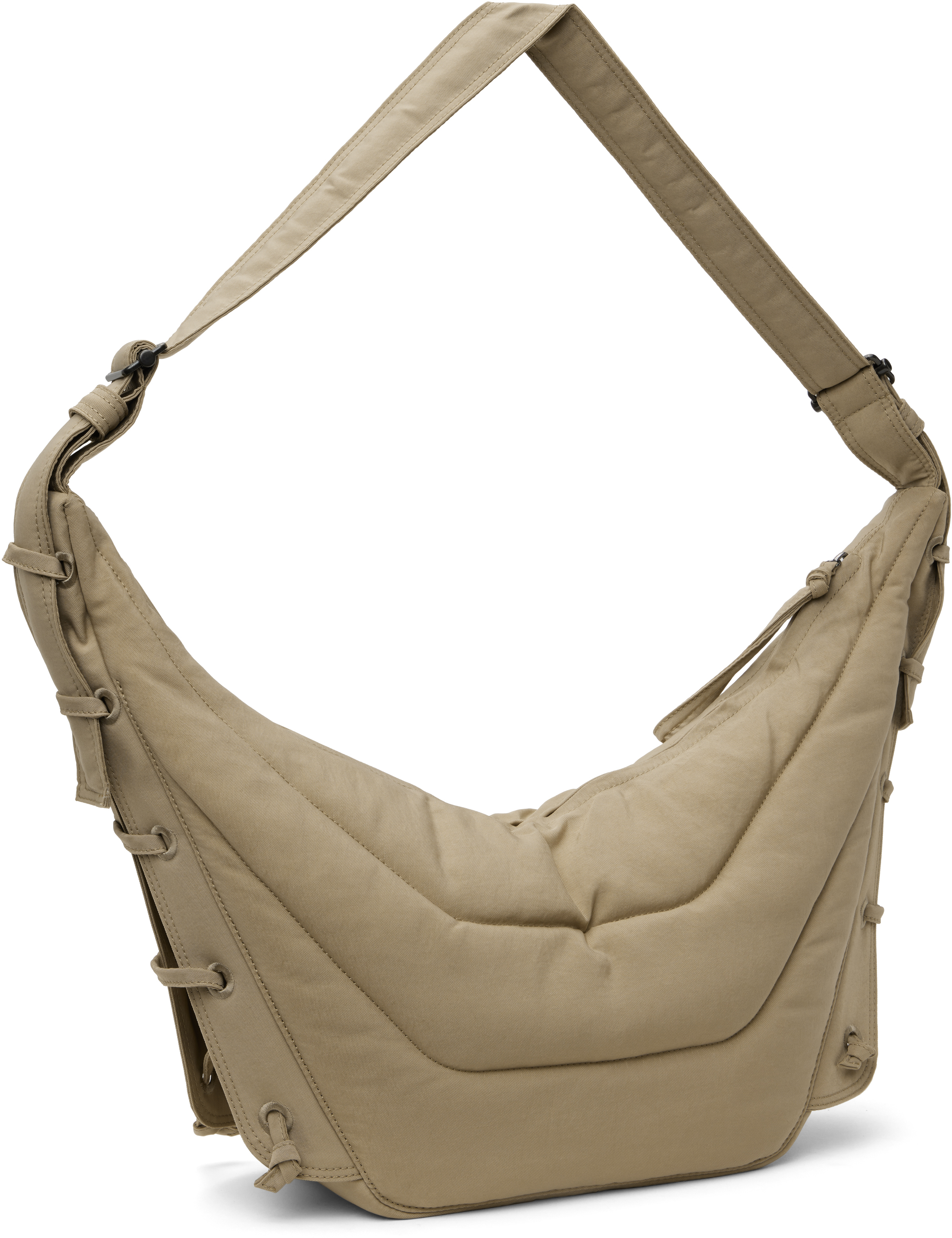 Lemaire Beige Medium Soft Game Bag In Bg001 Linen