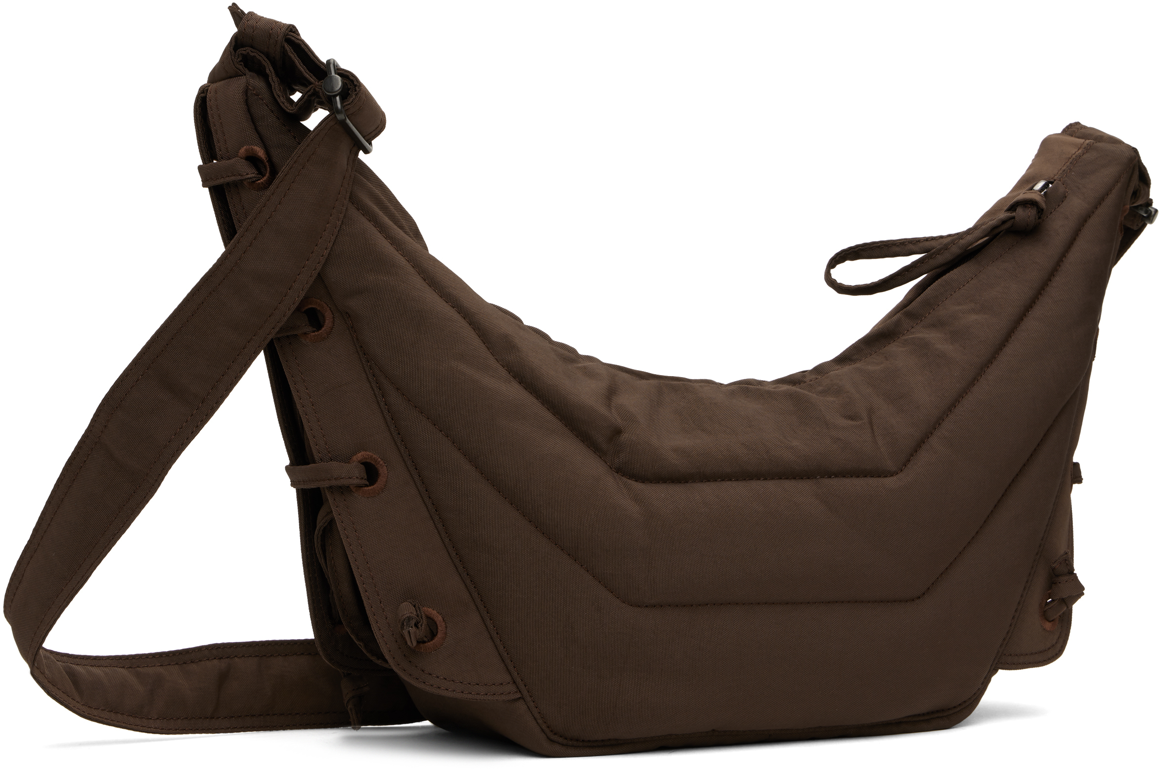 Lemaire Brown Small Soft Game Bag In Br520 Shiitake