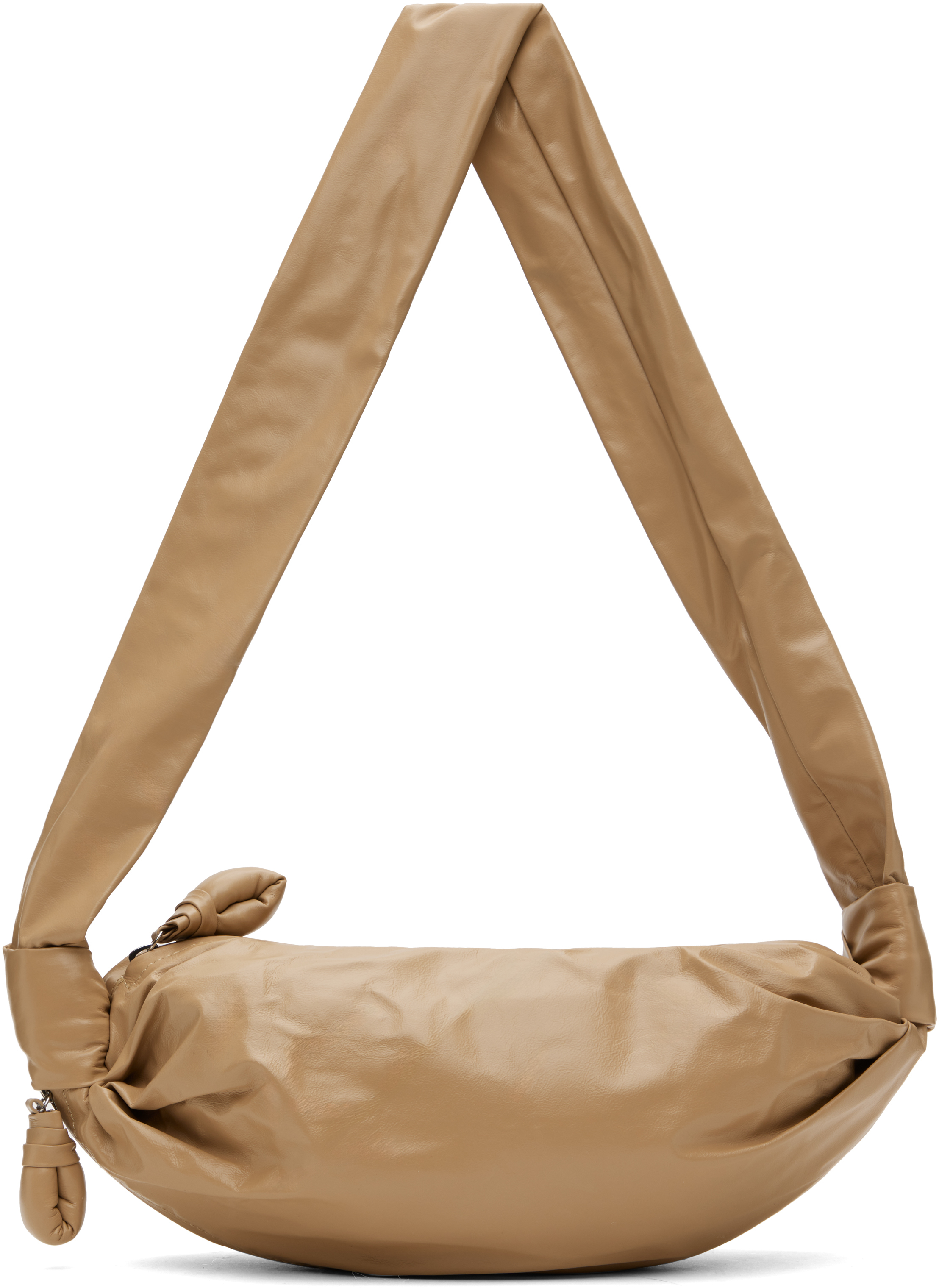 Beige Small Soft Croissant Bag