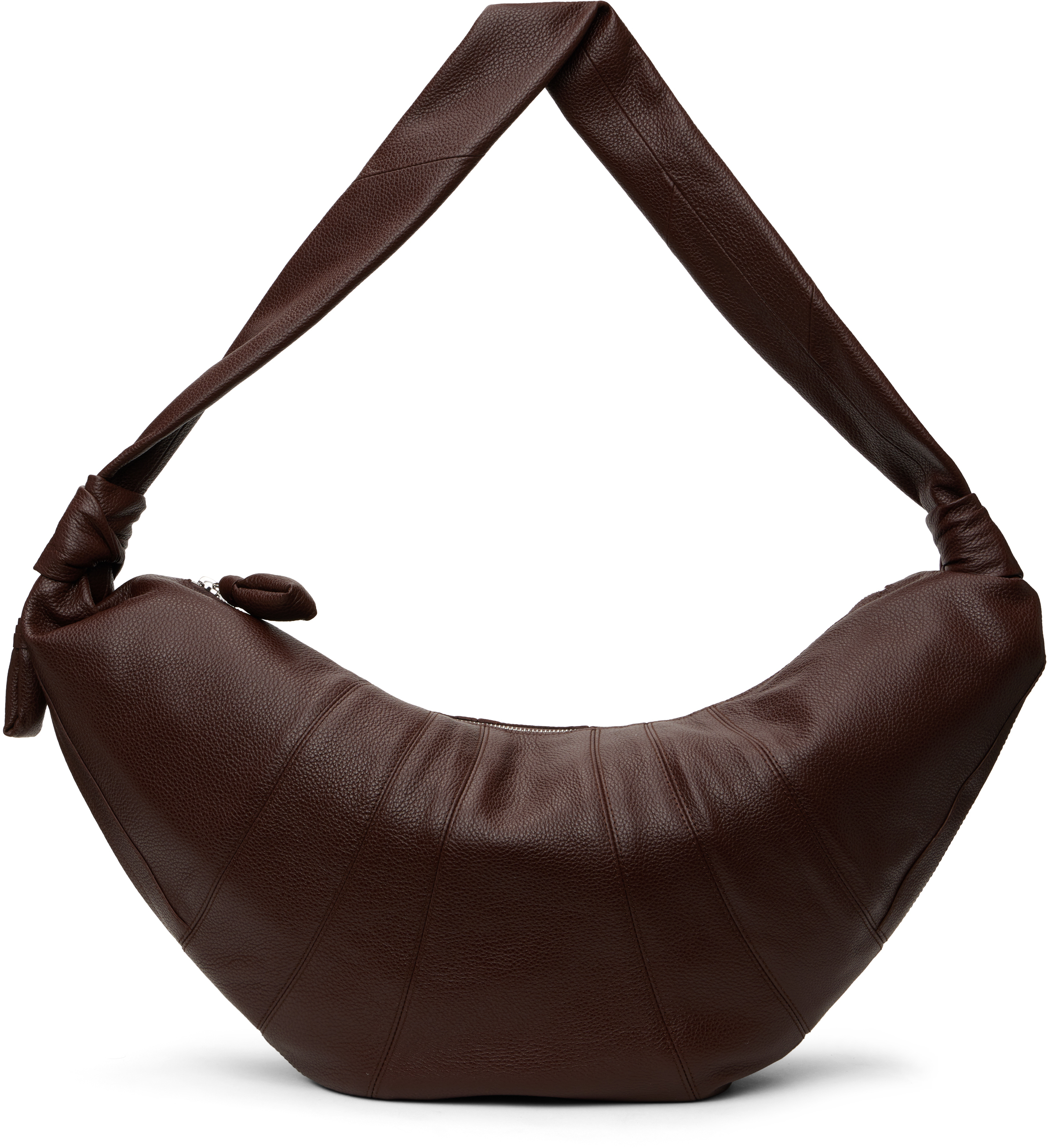 Lemaire Burgundy Large Croissant Bag In Br503 Roasted Pecan