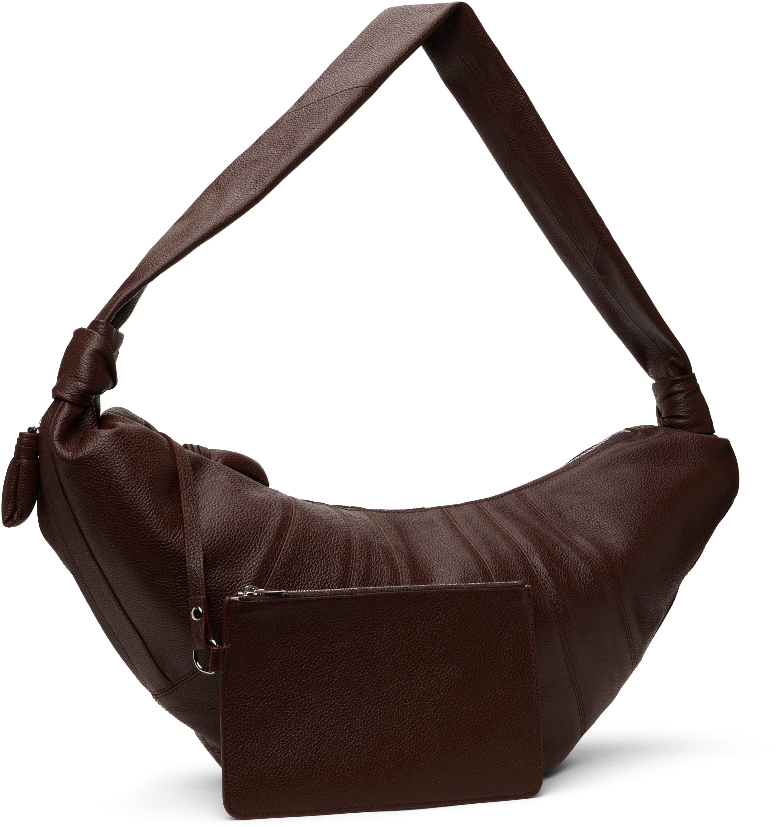 Lemaire Burgundy Large Croissant Bag In Br503 Roasted Pecan