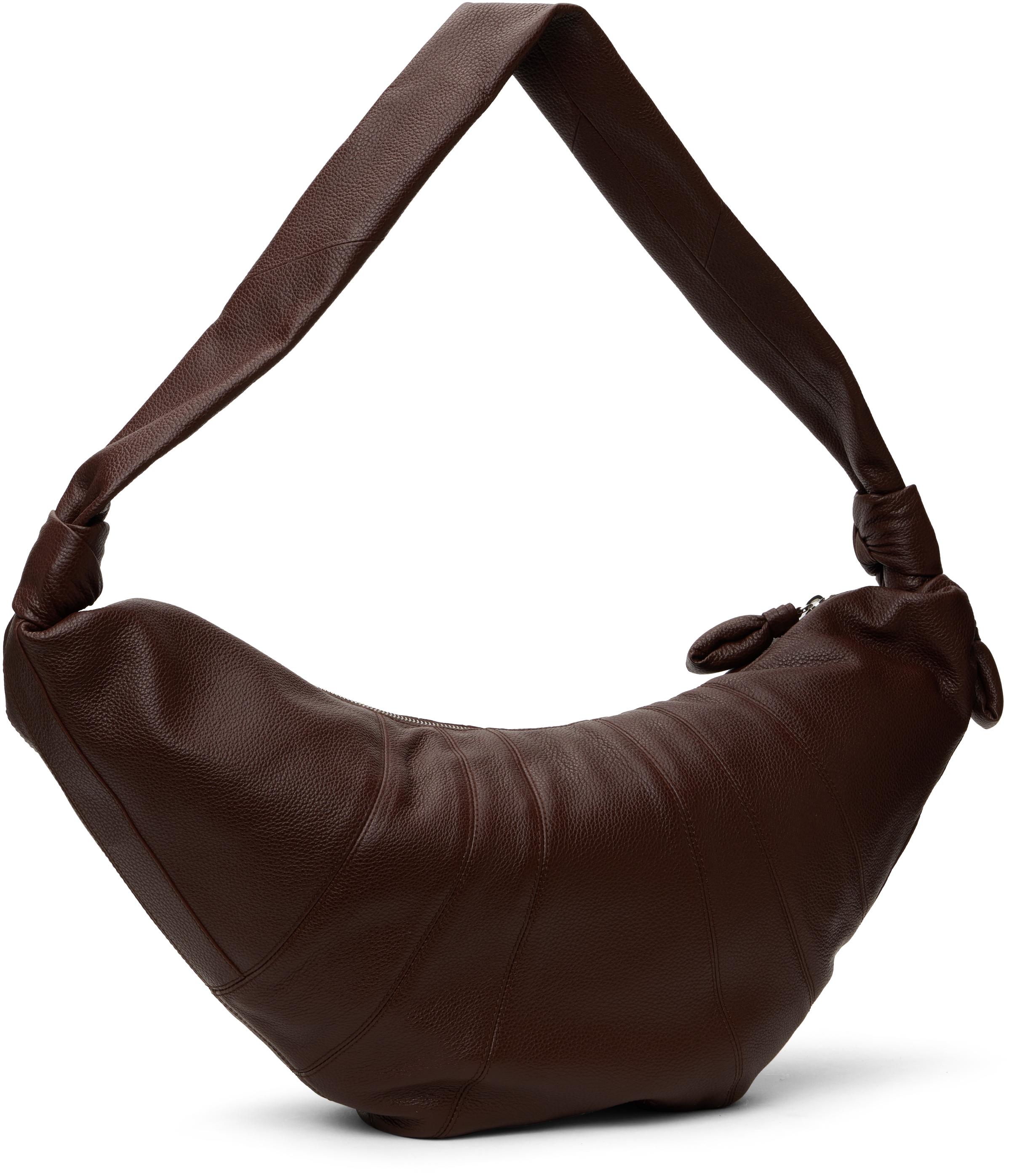 Lemaire Burgundy Large Croissant Bag In Br503 Roasted Pecan