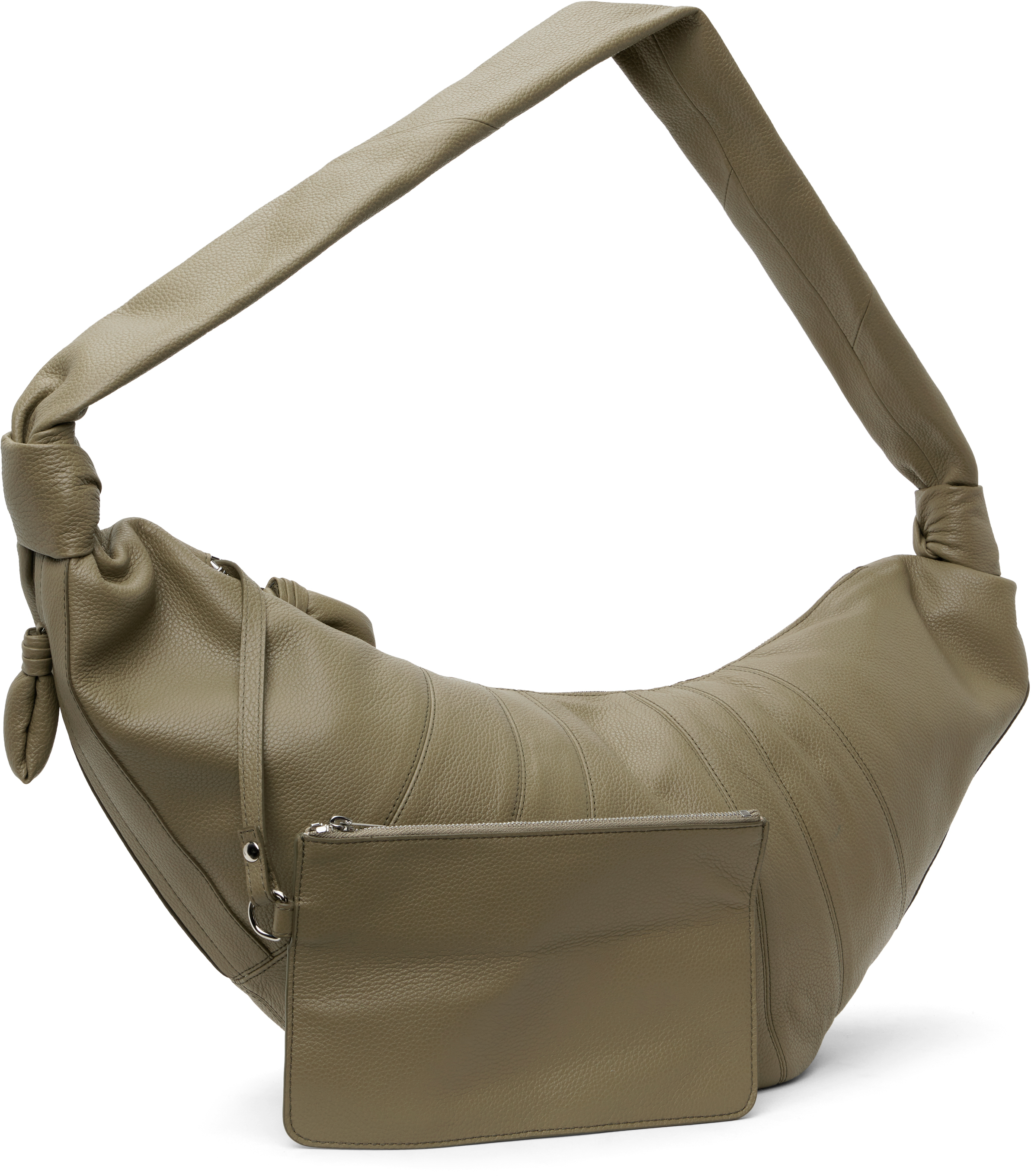 Lemaire Khaki Large Croissant Bag In Gr641 Dusty Khaki