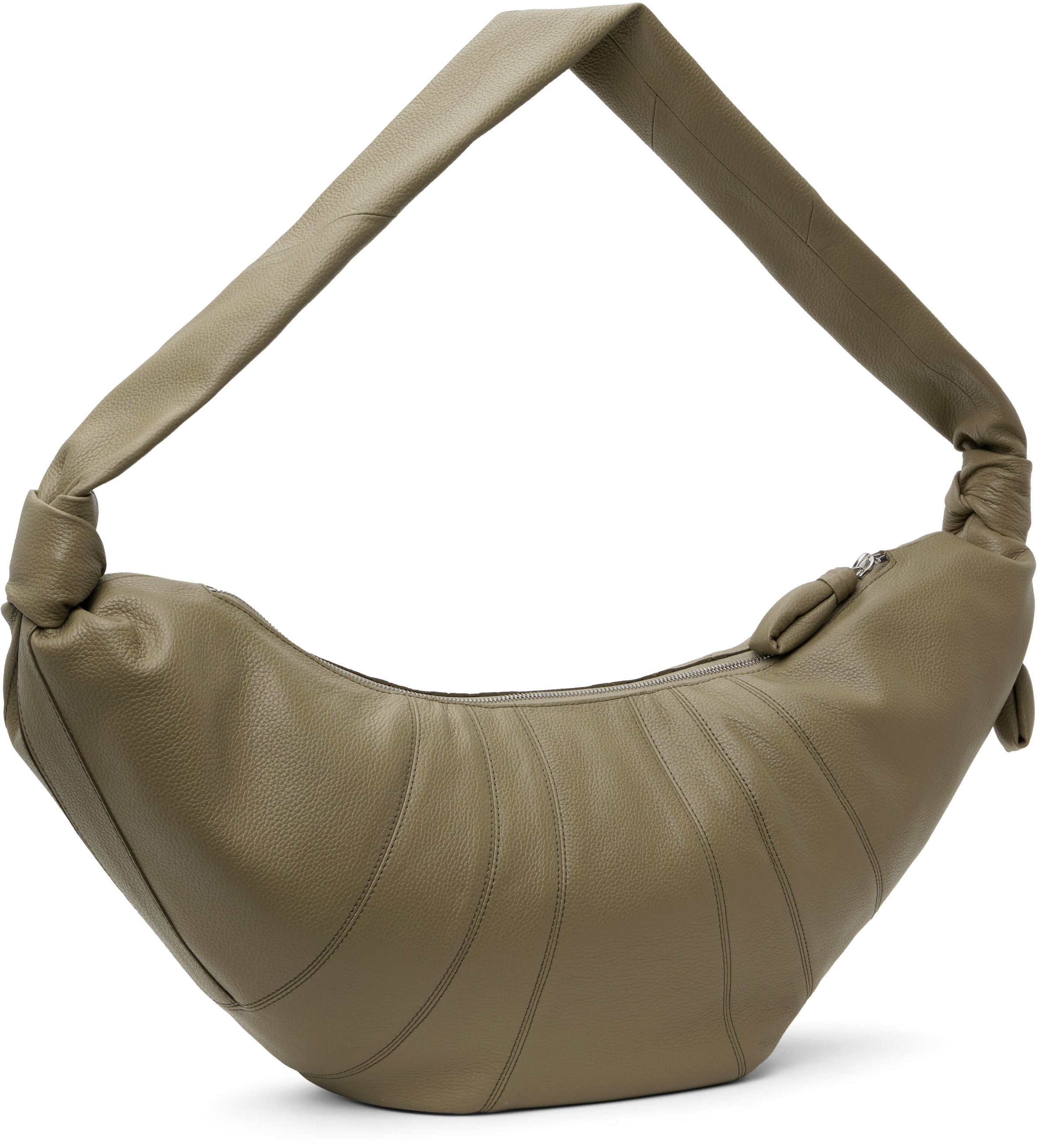 Lemaire Khaki Large Croissant Bag In Gr641 Dusty Khaki