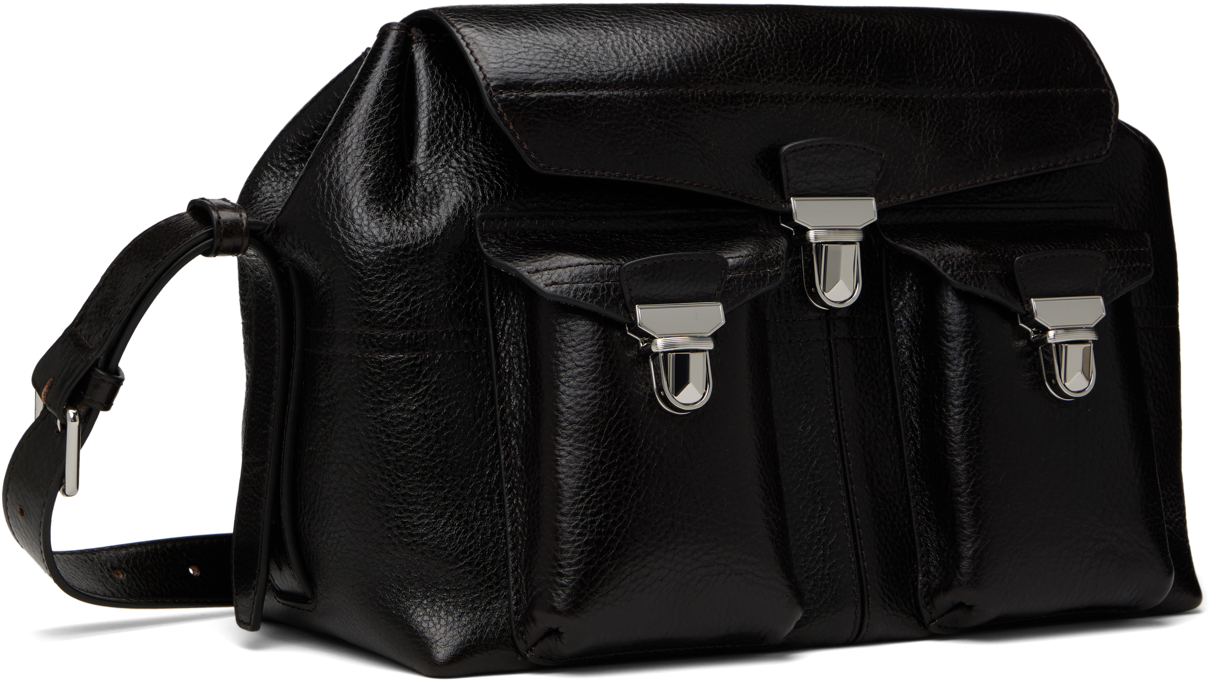 Lemaire Brown Medium Gear Bag In Br495 Espresso
