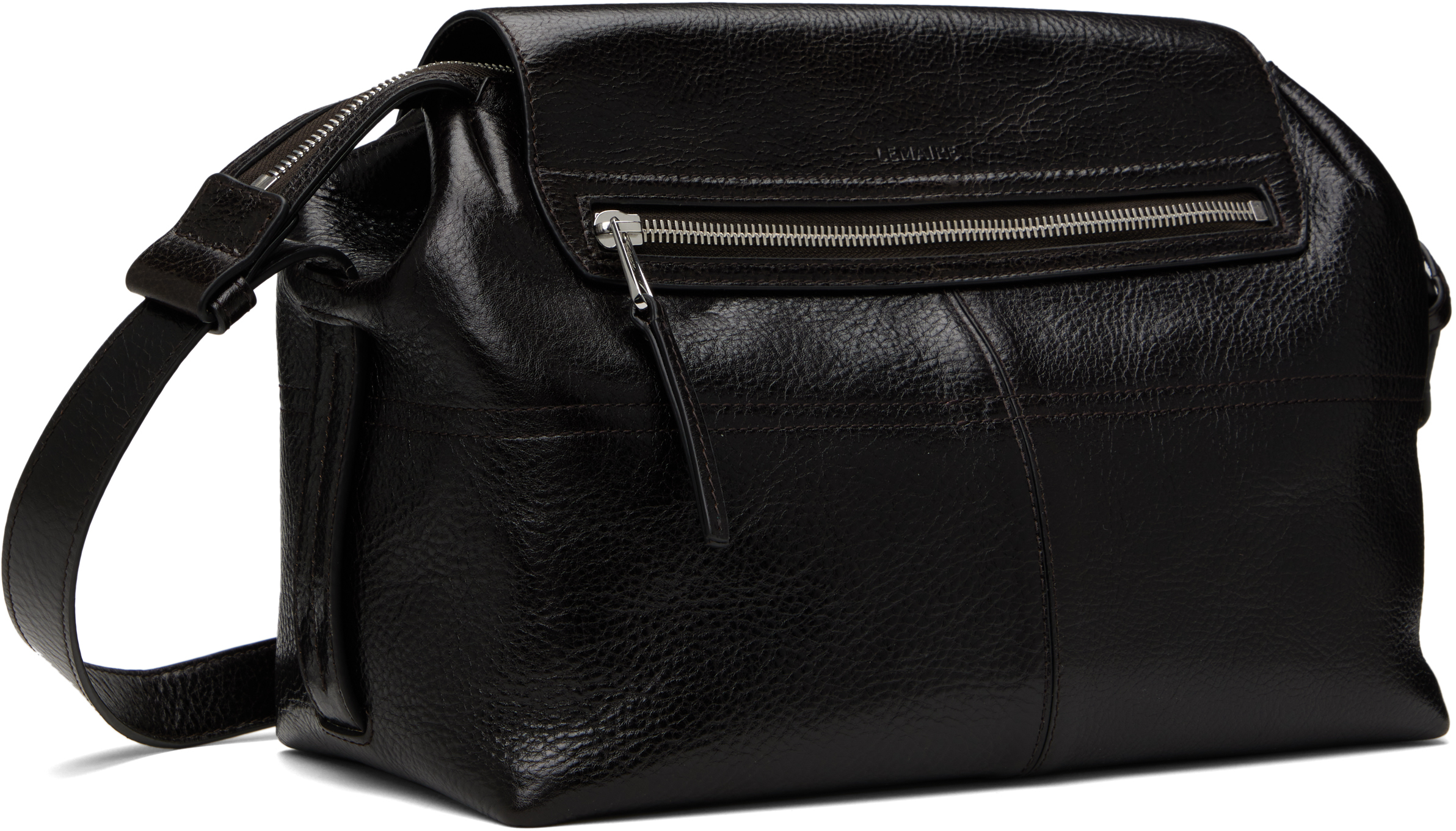 Lemaire Brown Medium Gear Bag In Br495 Espresso