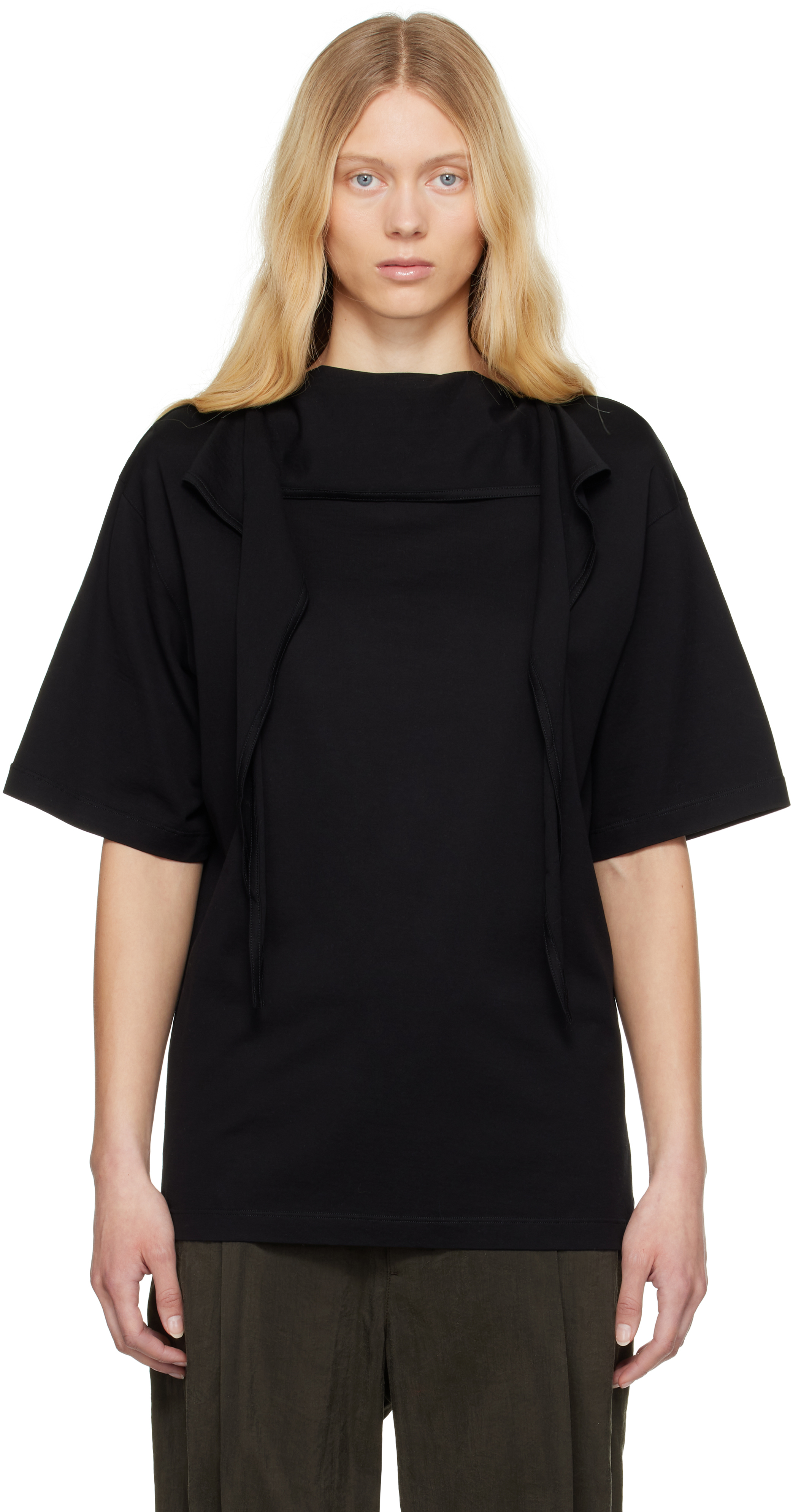 【関税込み】LEMAIRE ブラック Foulard Tシャツ LEMAIRE Foulard T-shirt | Black | FARFETCH