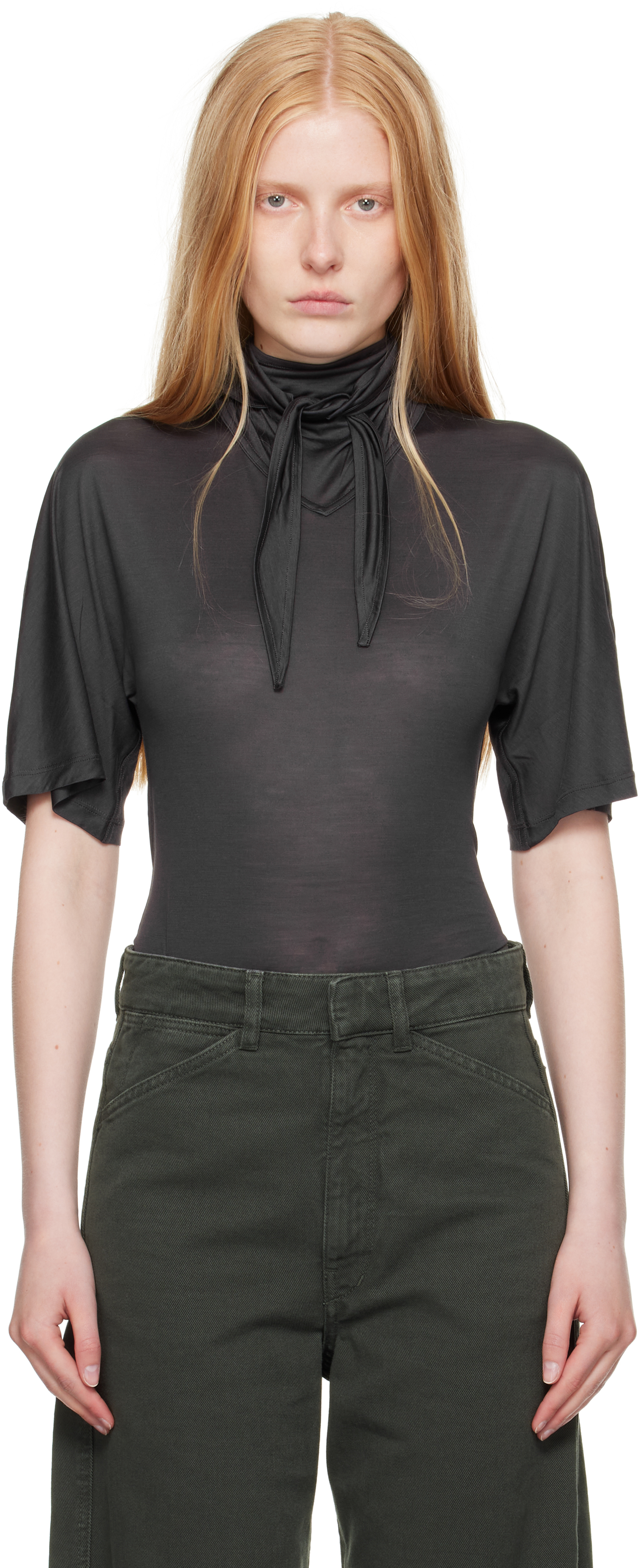 Pink Short Sleeve Foulard T-shirt