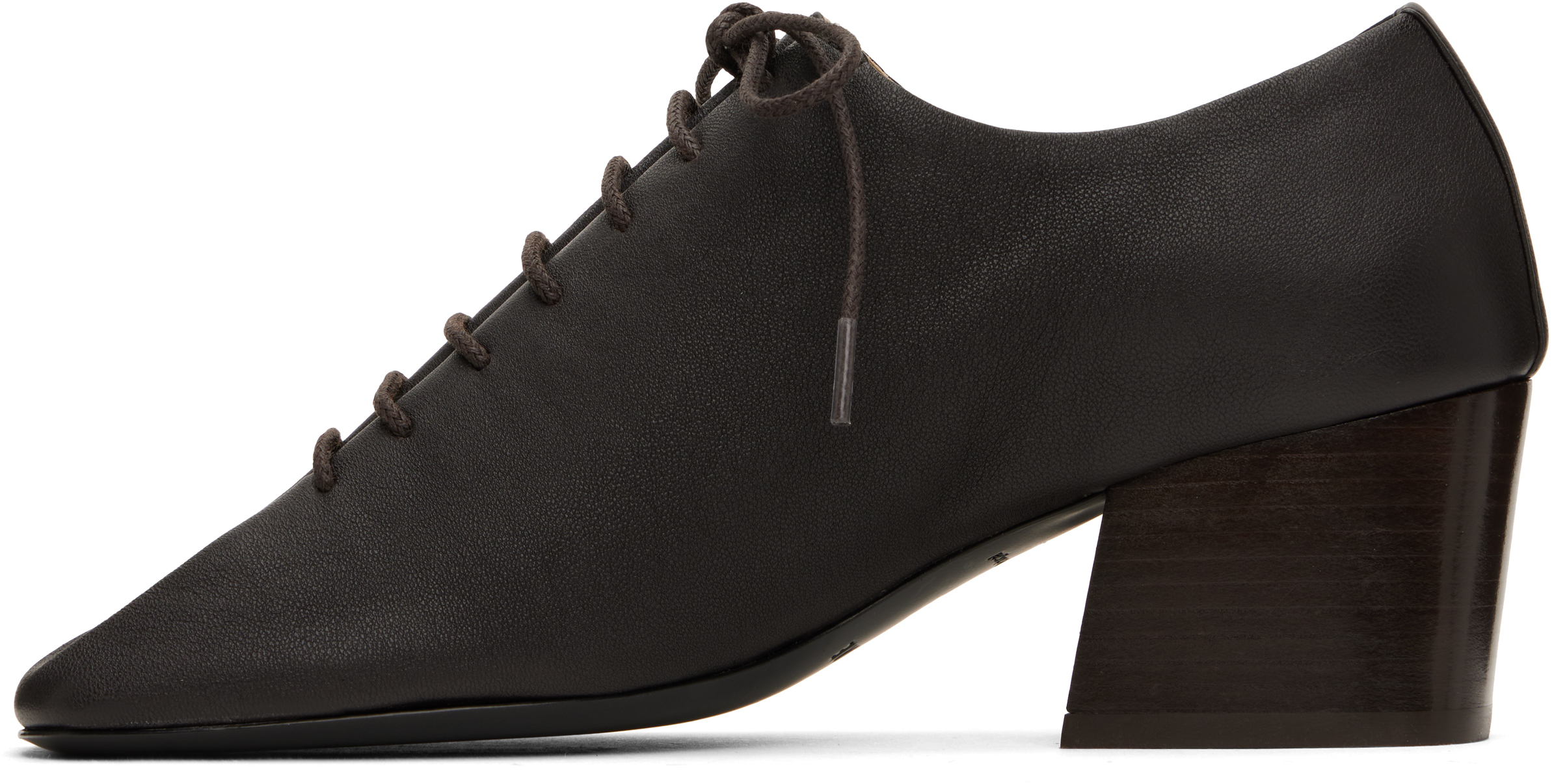 Lemaire Brown Souris Classic Heels In Br490 Dark Chocolate