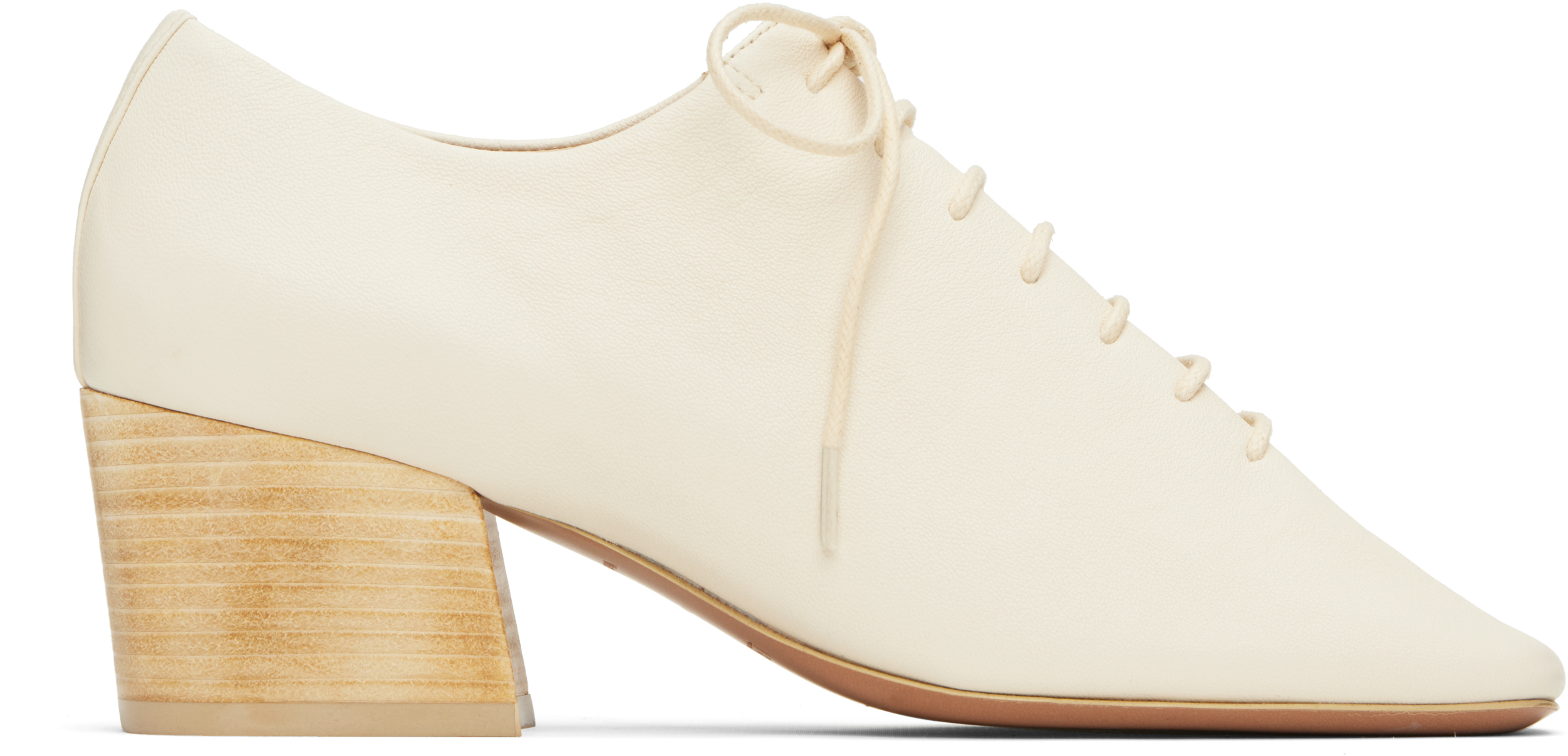 White Classic Derby Heels