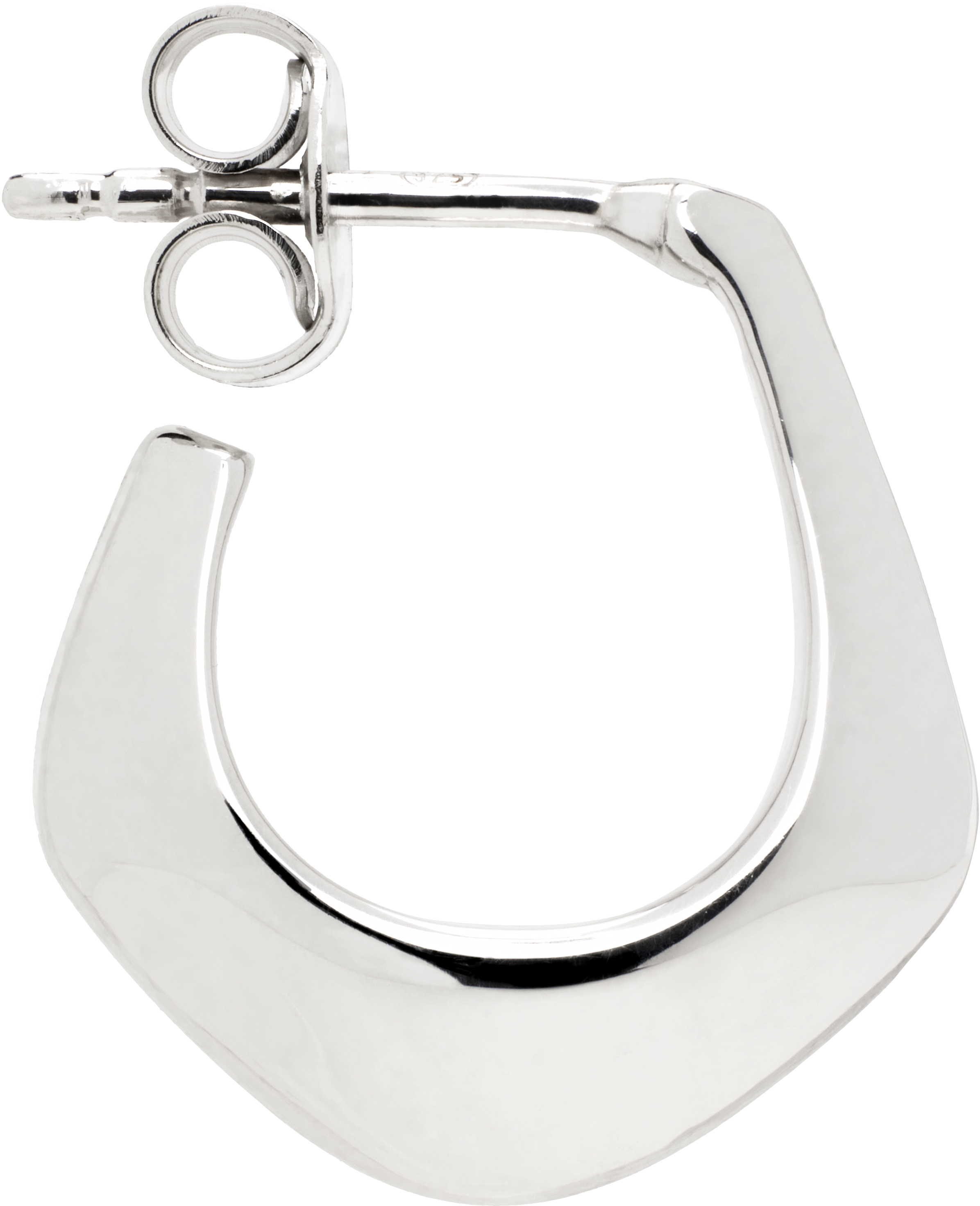 Lemaire Silver Mini Drop Single Earring In Bk927 Silver