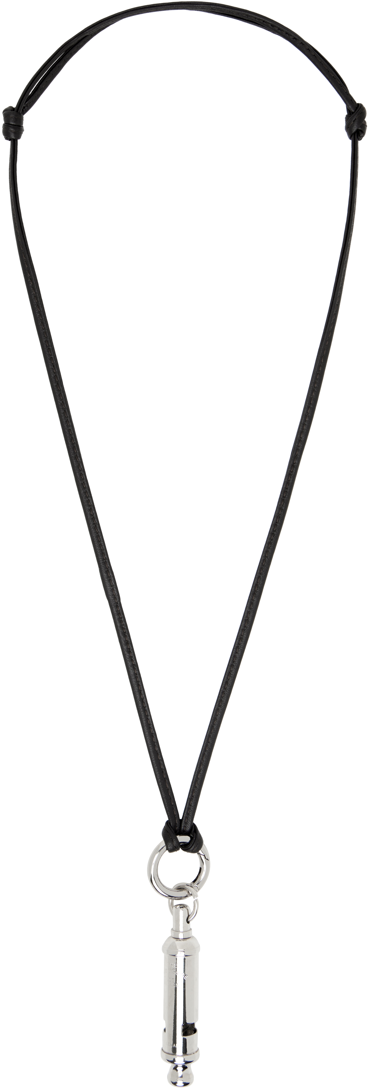 ご自宅用限定お買い得品 ACME Silver & Black LEMAIRE: Edition Leather Whistle アクセサリー