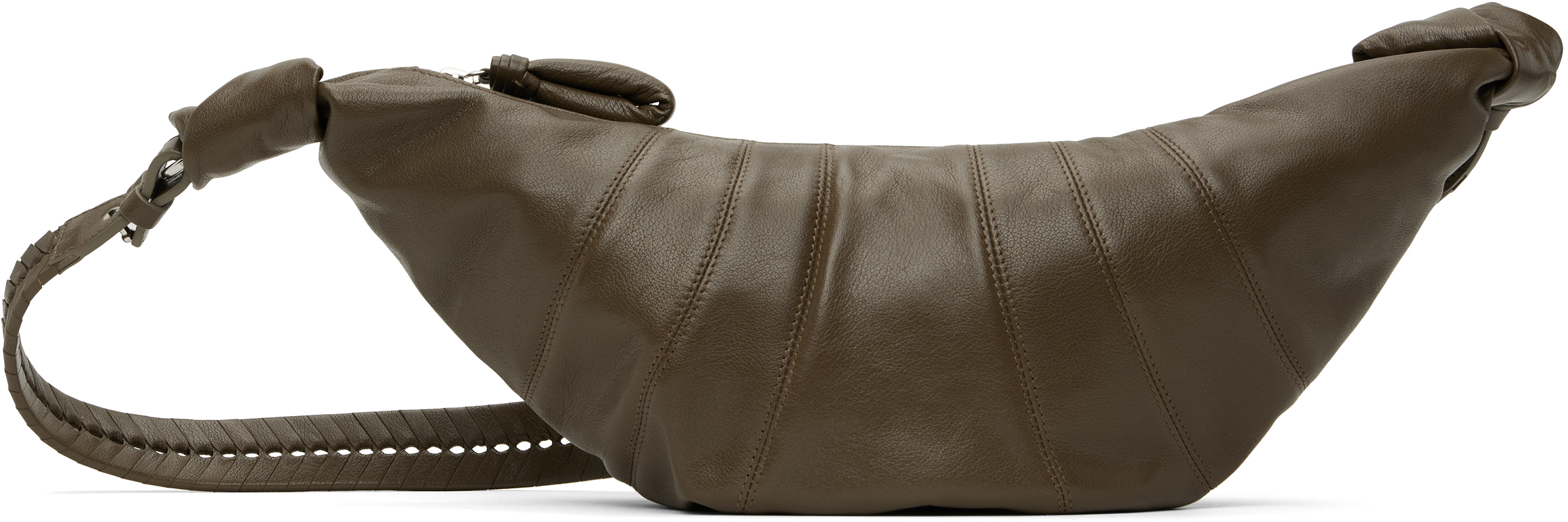 ◆LEMAIRE◆カーキ ミディアム Croissant バッグ レザー Namu Shop - Lemaire Medium Croissant Bag - Dusty Khaki