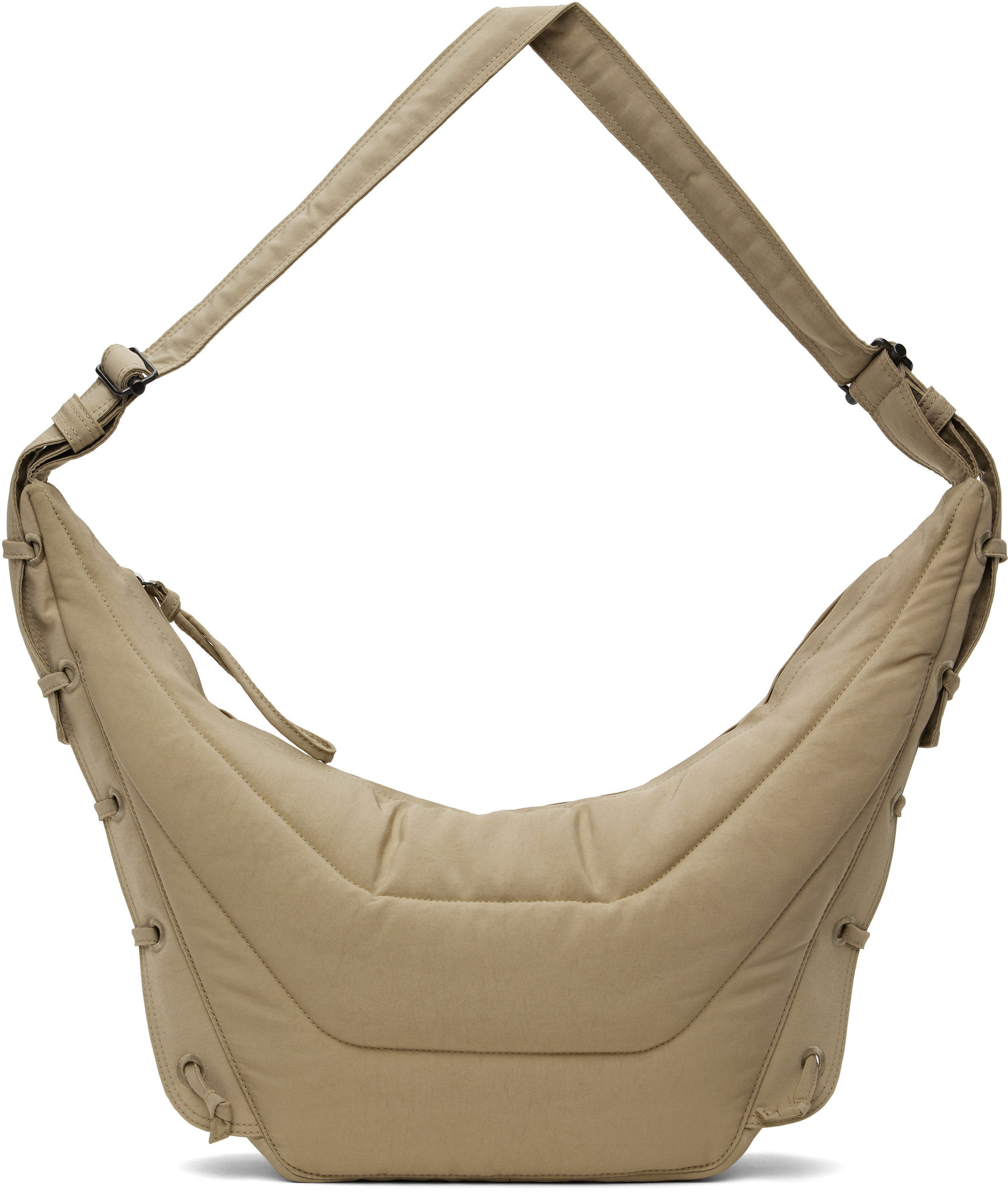 Lemaire Beige Medium Soft Game Bag In Bg001 Linen