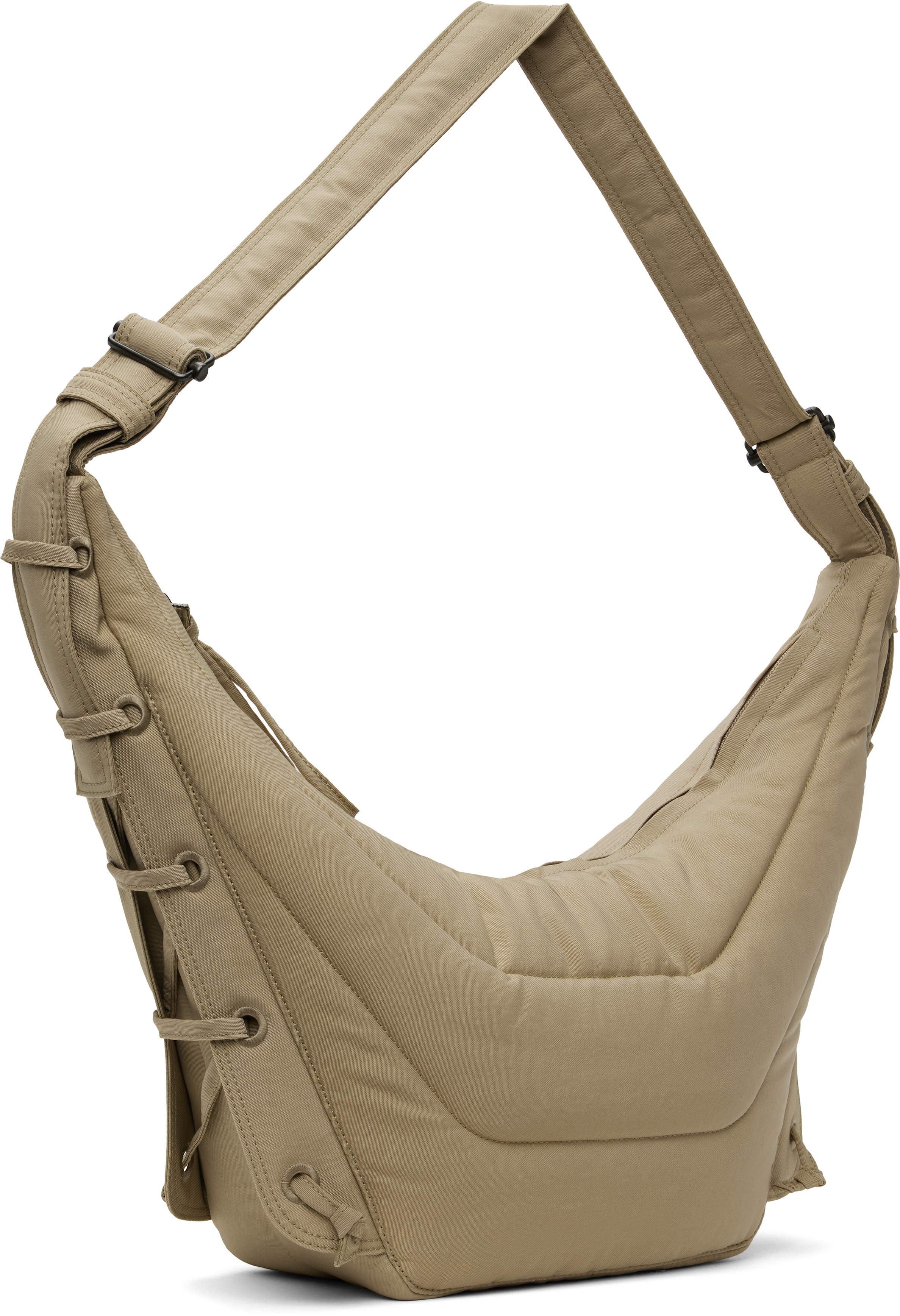 Lemaire Beige Medium Soft Game Bag In Bg001 Linen