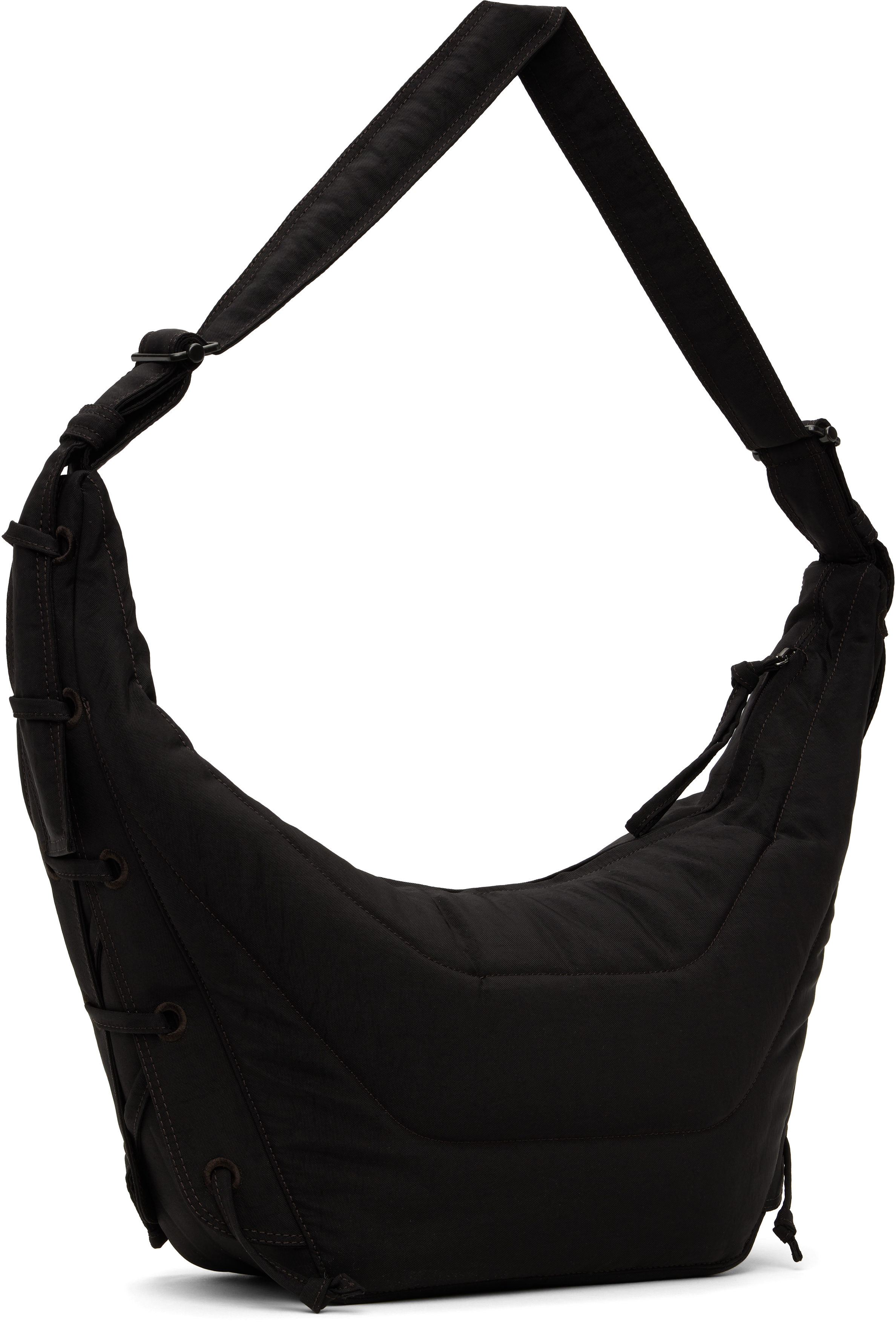 Lemaire Brown Medium Soft Game Bag In Br490 Dark Chocolate