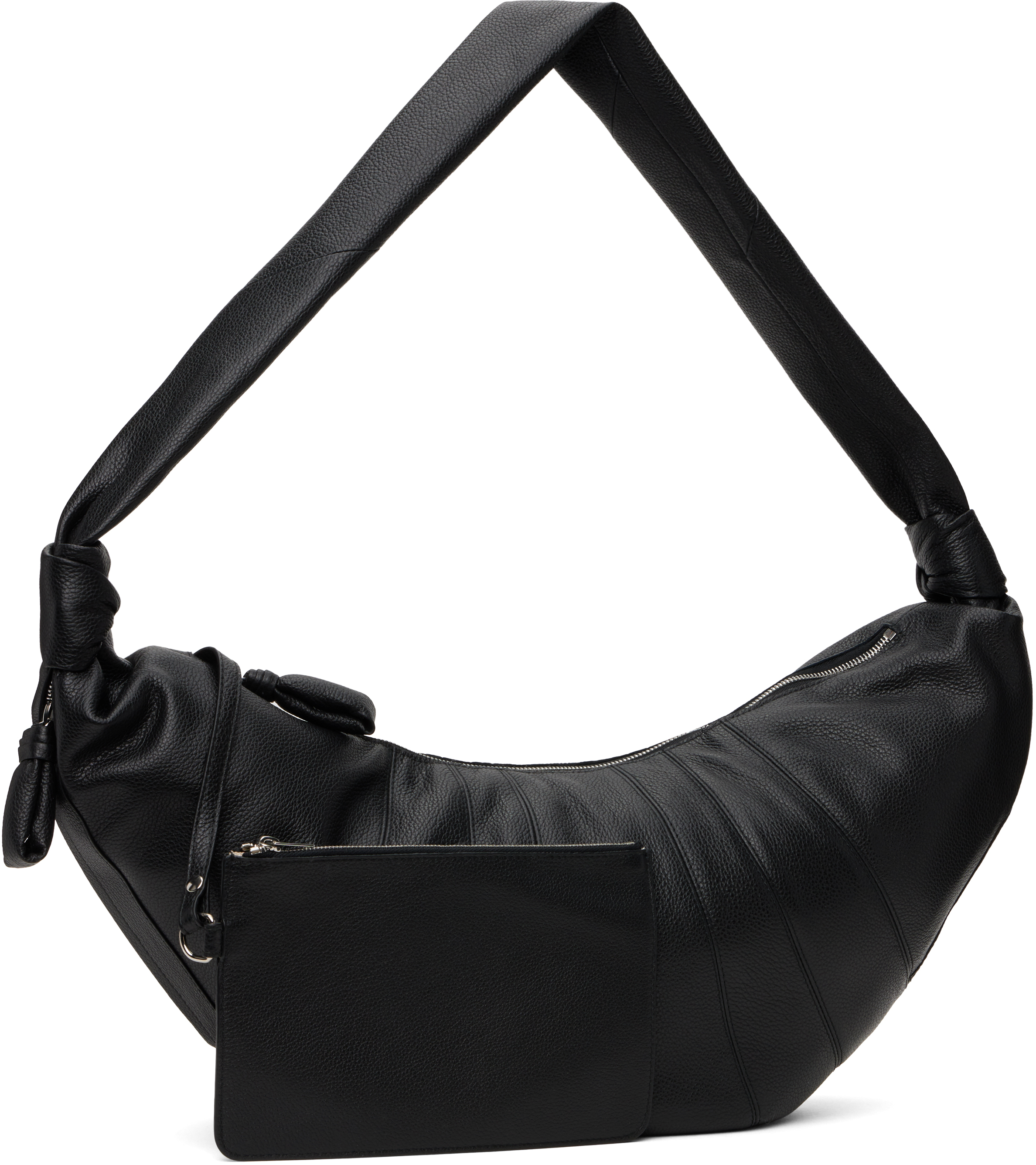 Lemaire Black Large Croissant Bag In Bk999 Black