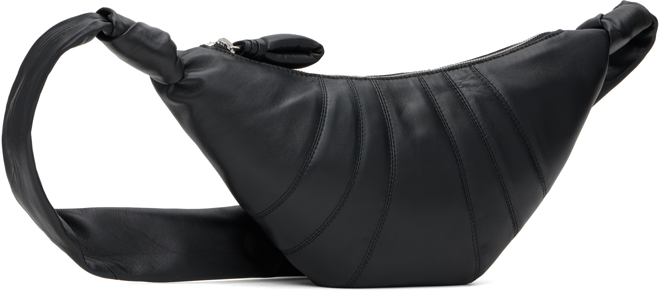 Lemaire Black Small Croissant Bag In Bk999 Black