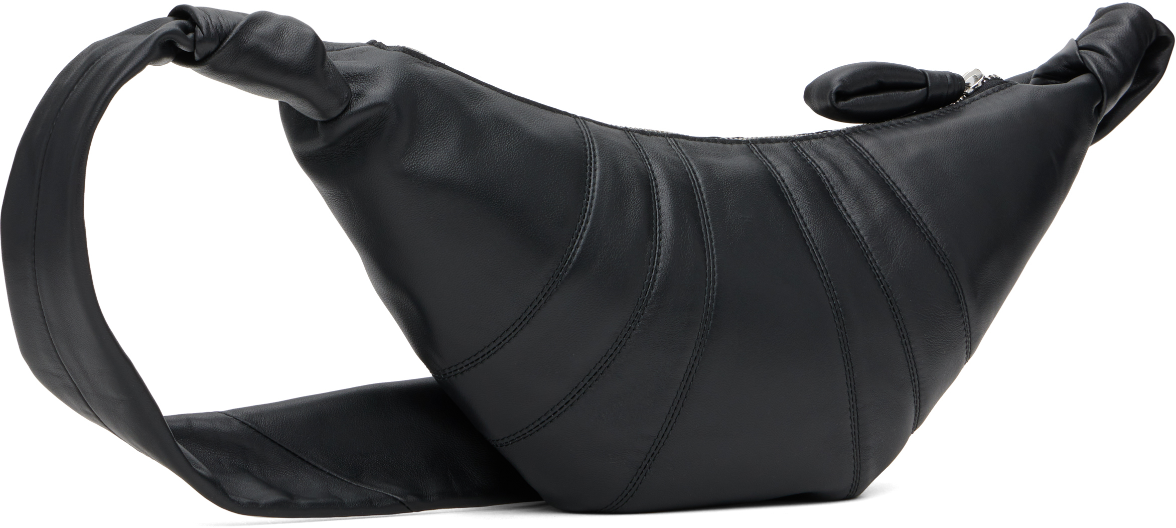 Lemaire Black Small Croissant Bag In Bk999 Black