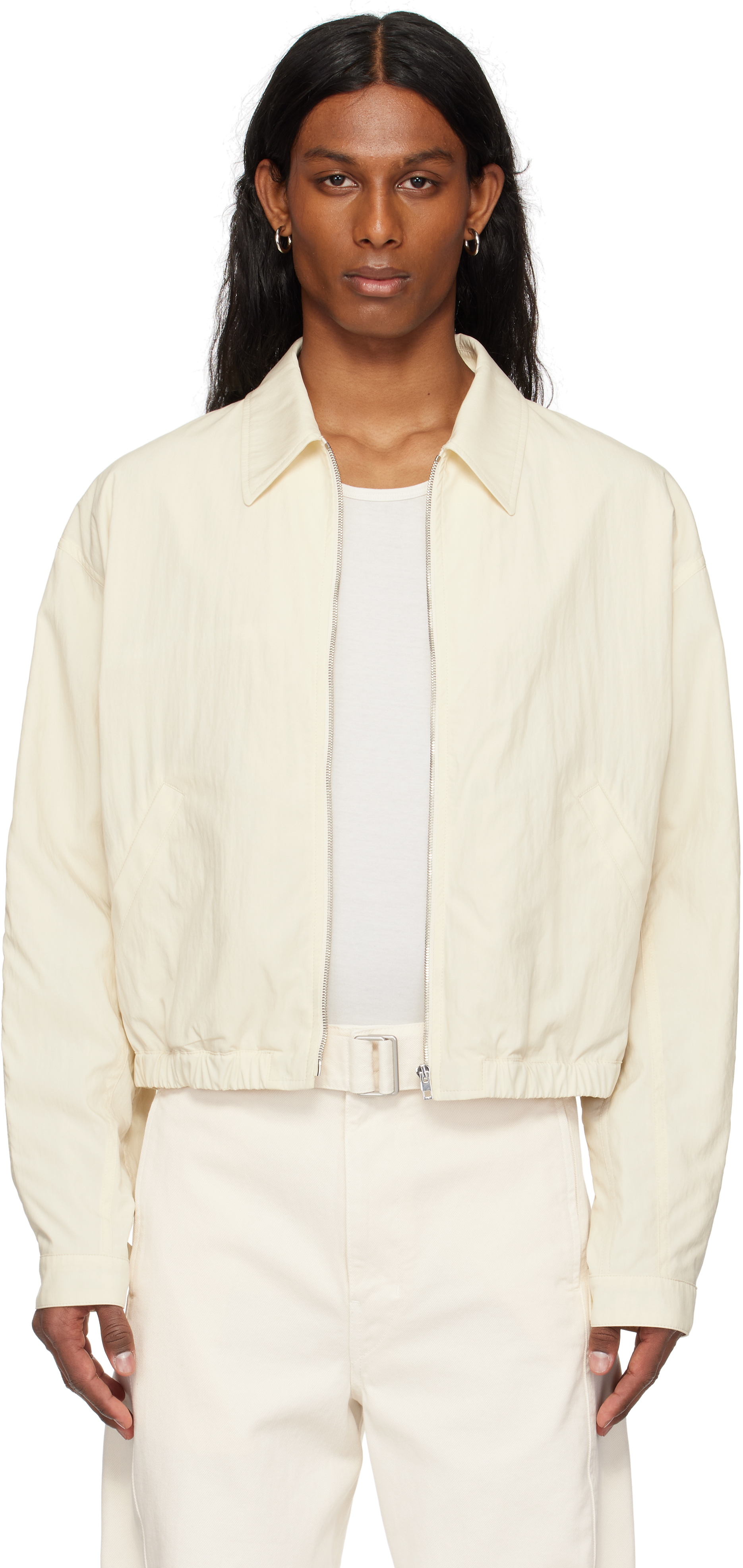 LEMAIRE: Off-White Zipped Jacket | SSENSE