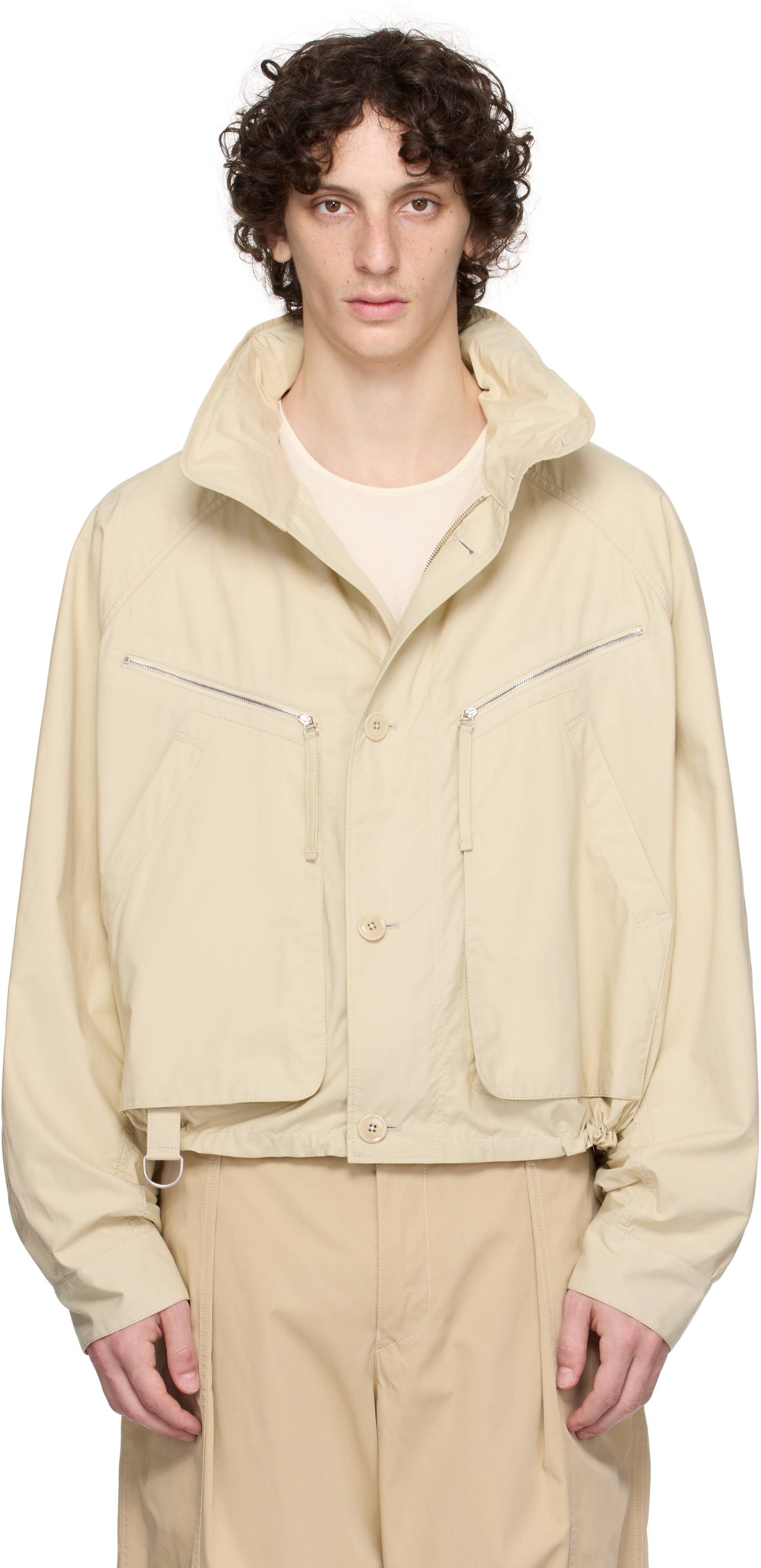 Beige Parachute Jacket