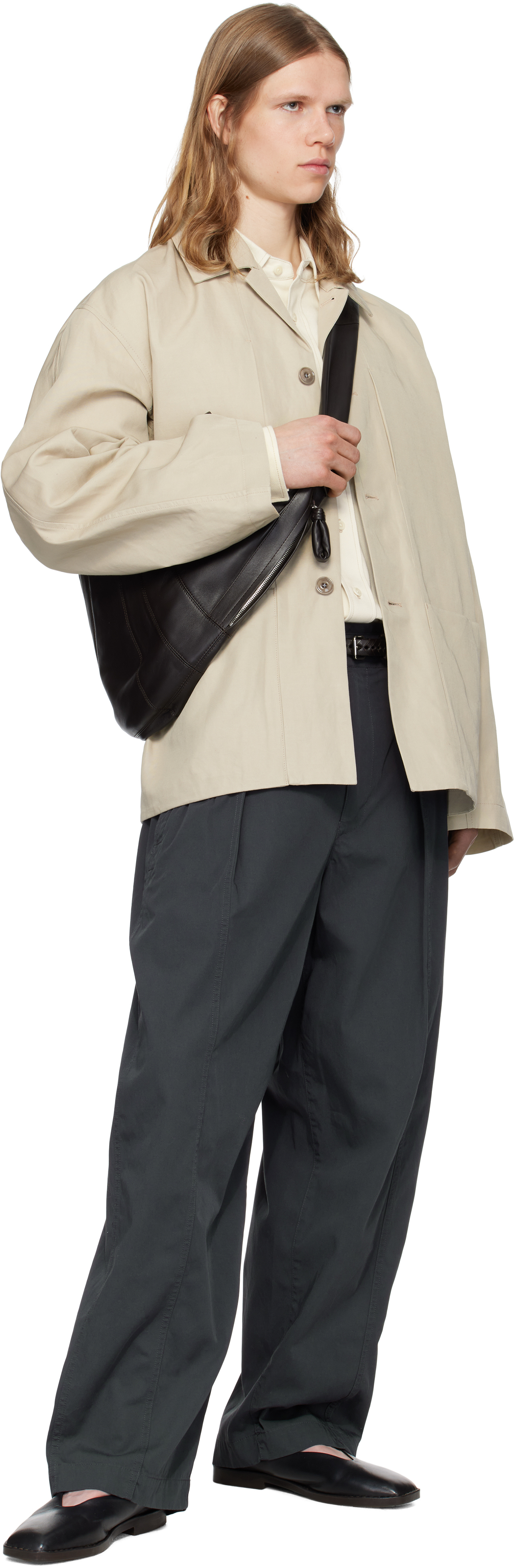 Lemaire Beige Boxy Sb Workwear Jacket In Bg200 Mastic