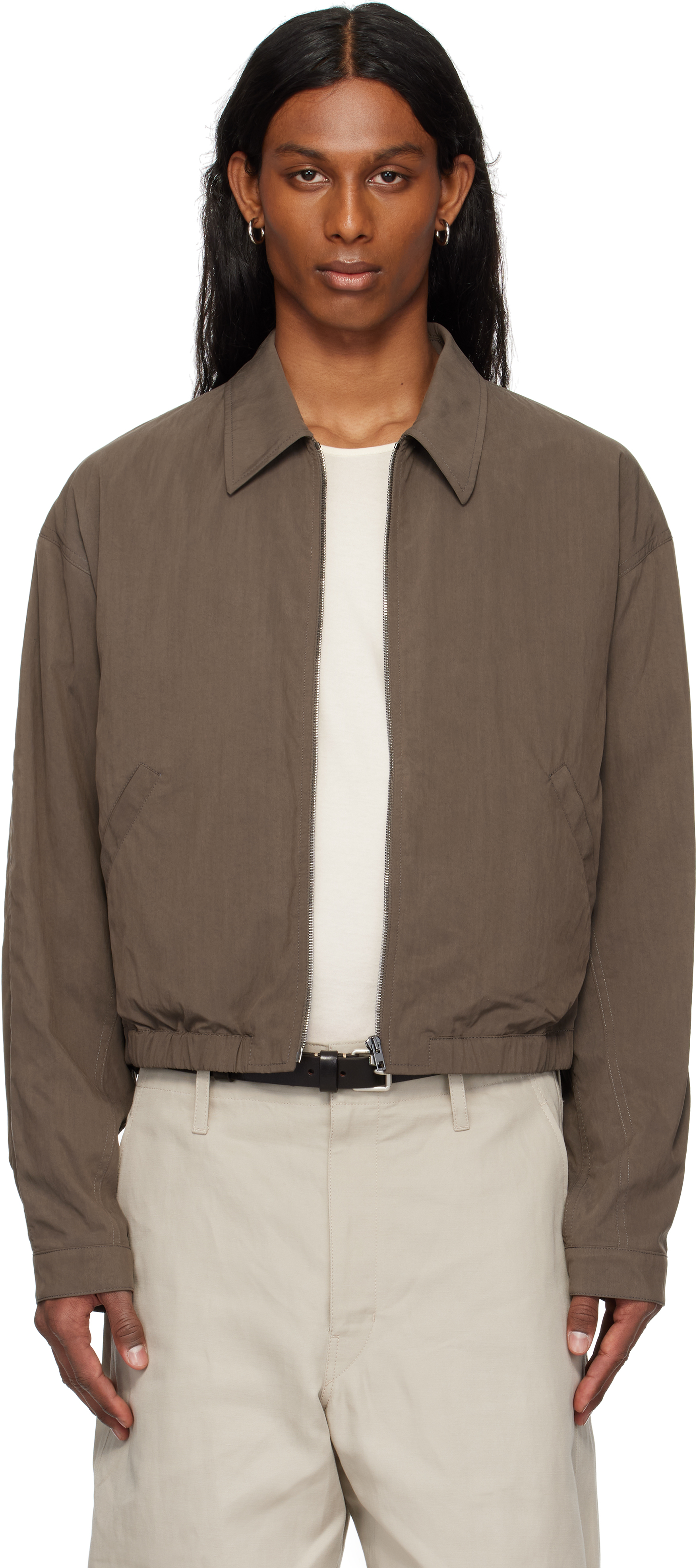 Brown Zipped Jacket
