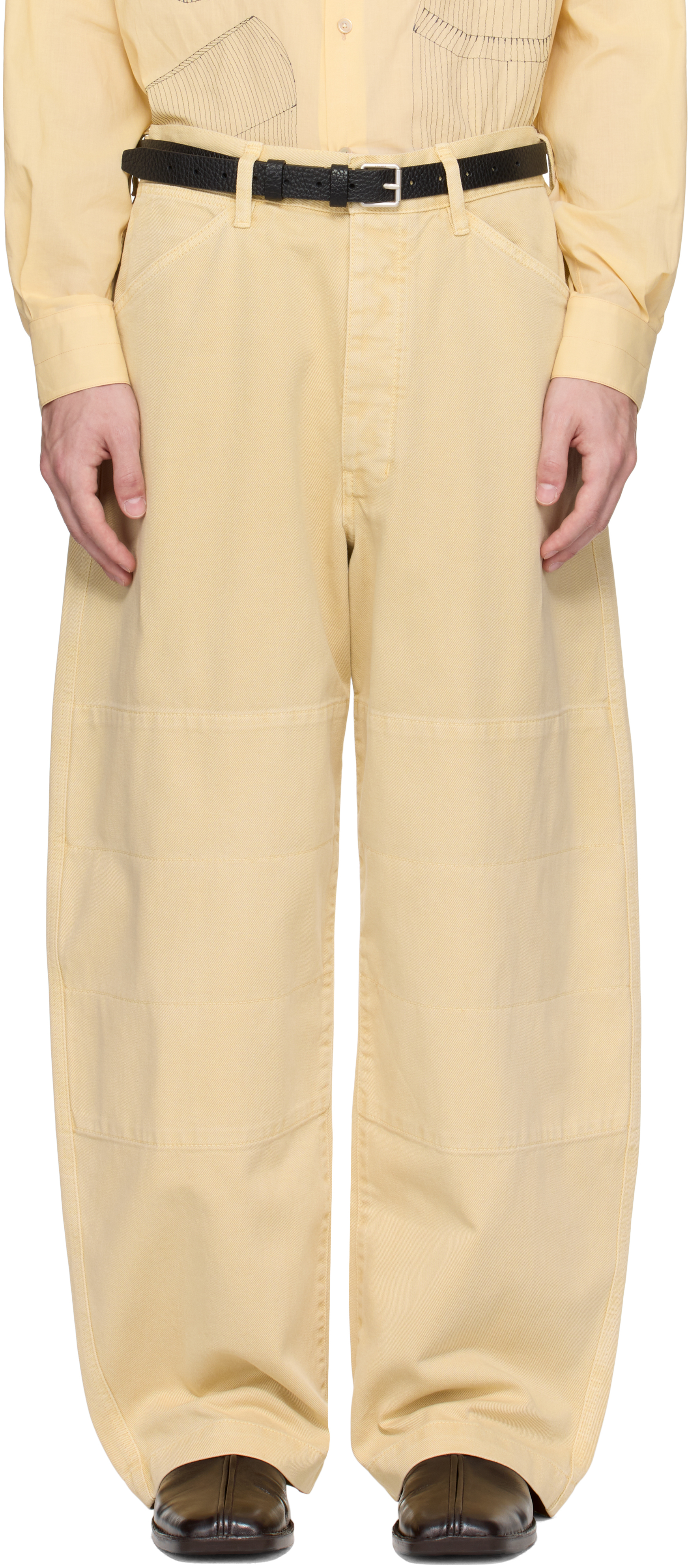 Beige Big Work Jeans