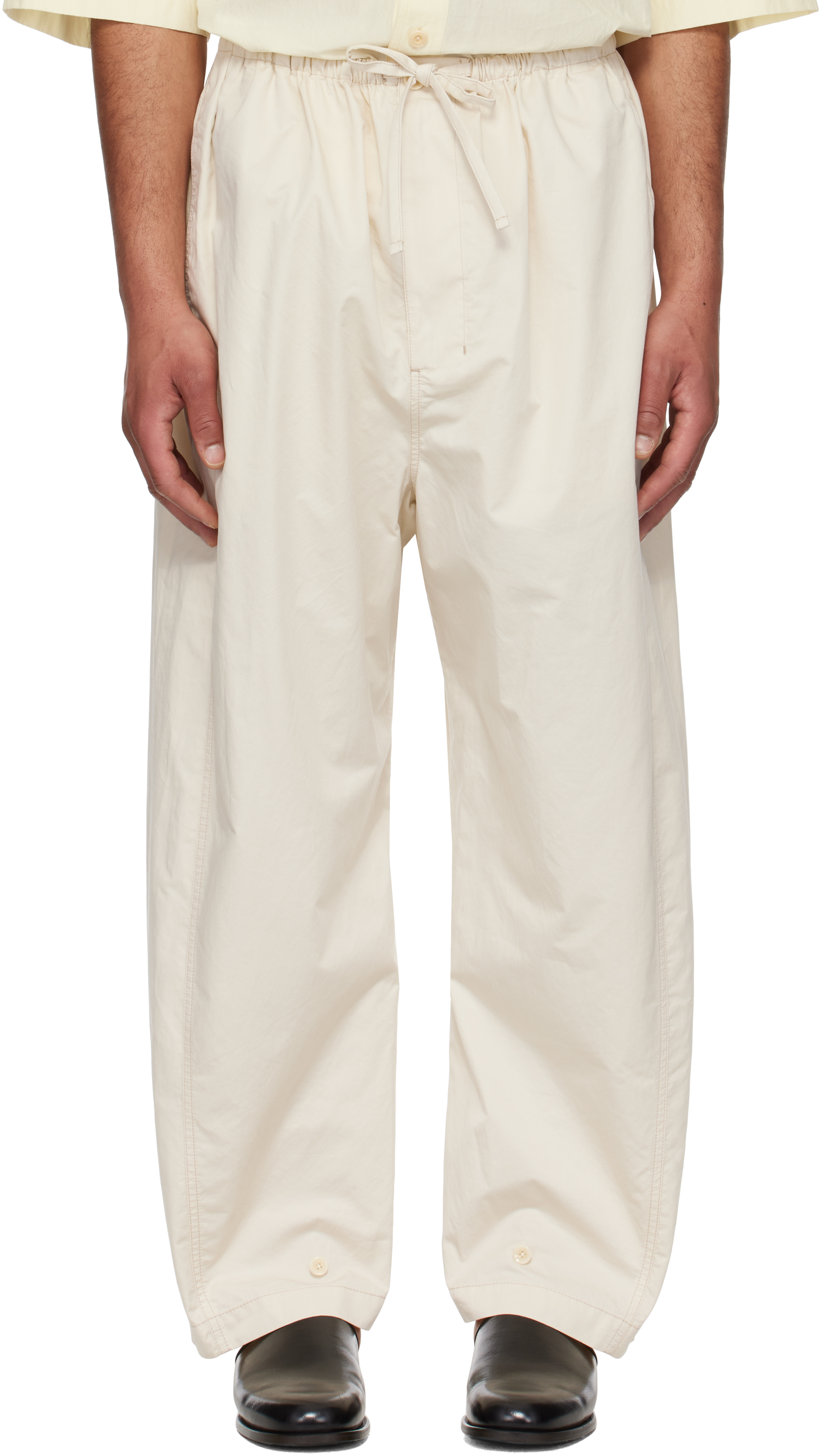 【関税＆送料込み】Off-White Formal Over Wool Trousers White Cotton and Wool Pants SS25 29999674 | Zegna PL