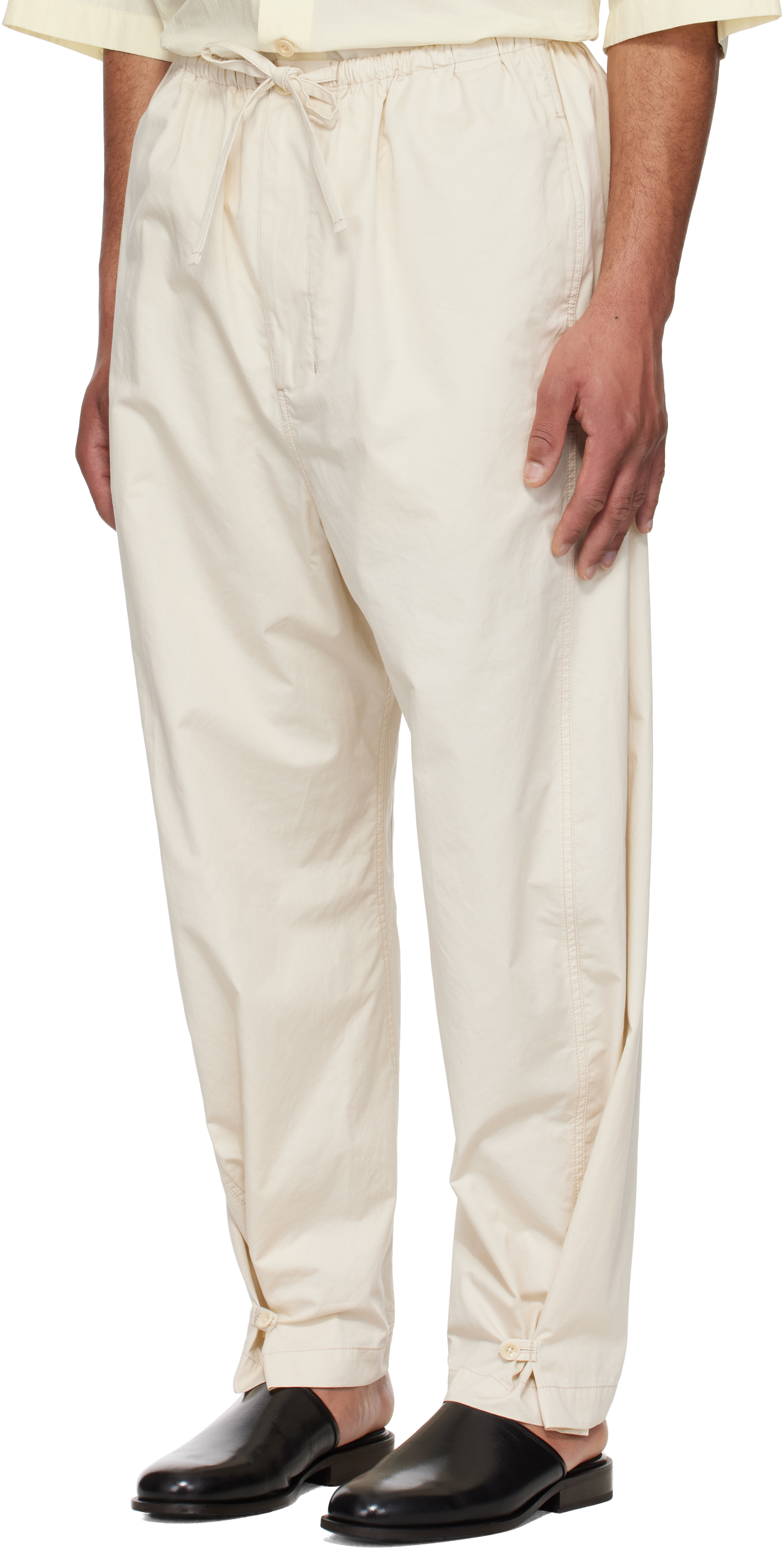 Lemaire Off-white Twisted Over Trousers In White