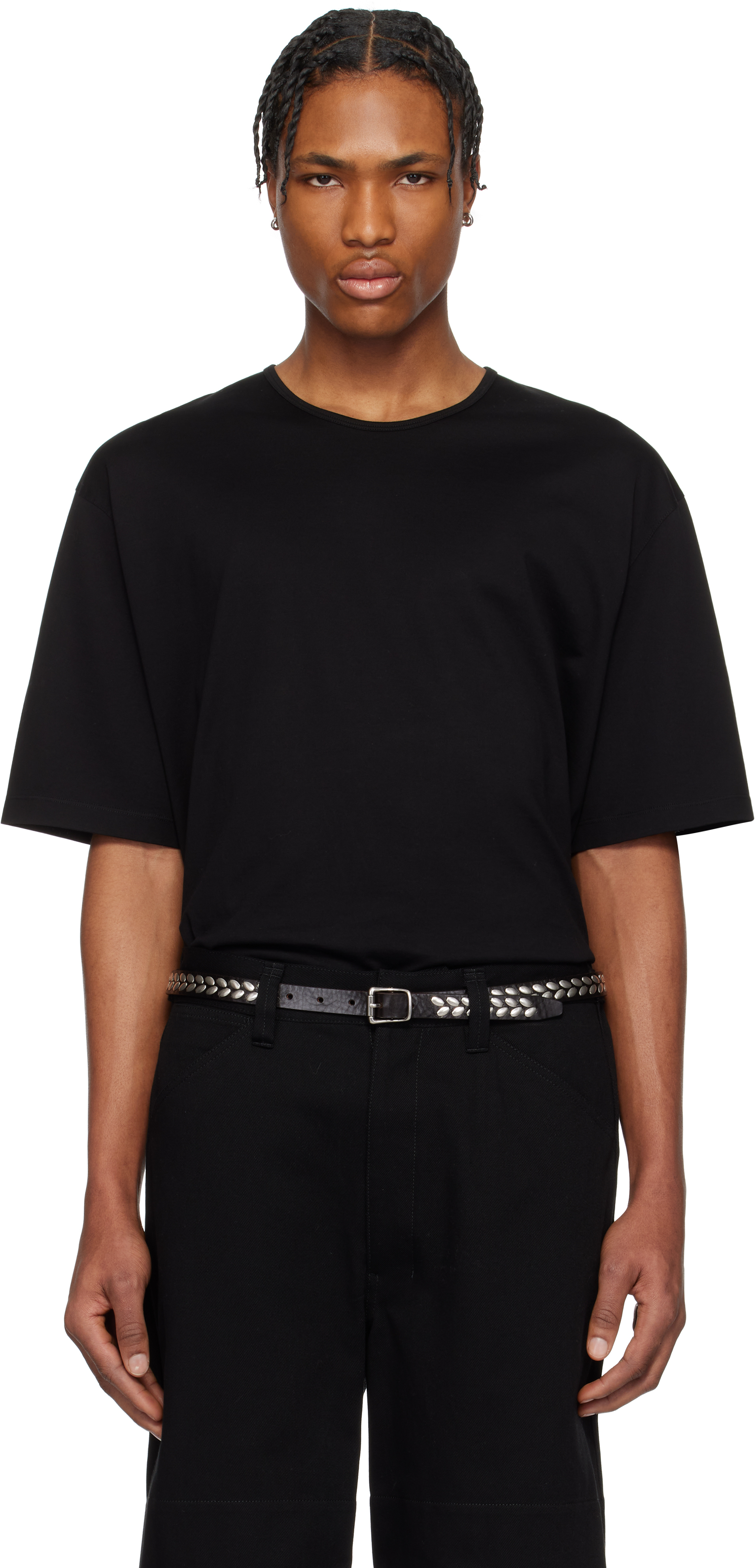 【関税込み】LEMAIRE ブラック LS Relaxed Tシャツ Black Relaxed T-shirt | LEMAIRE