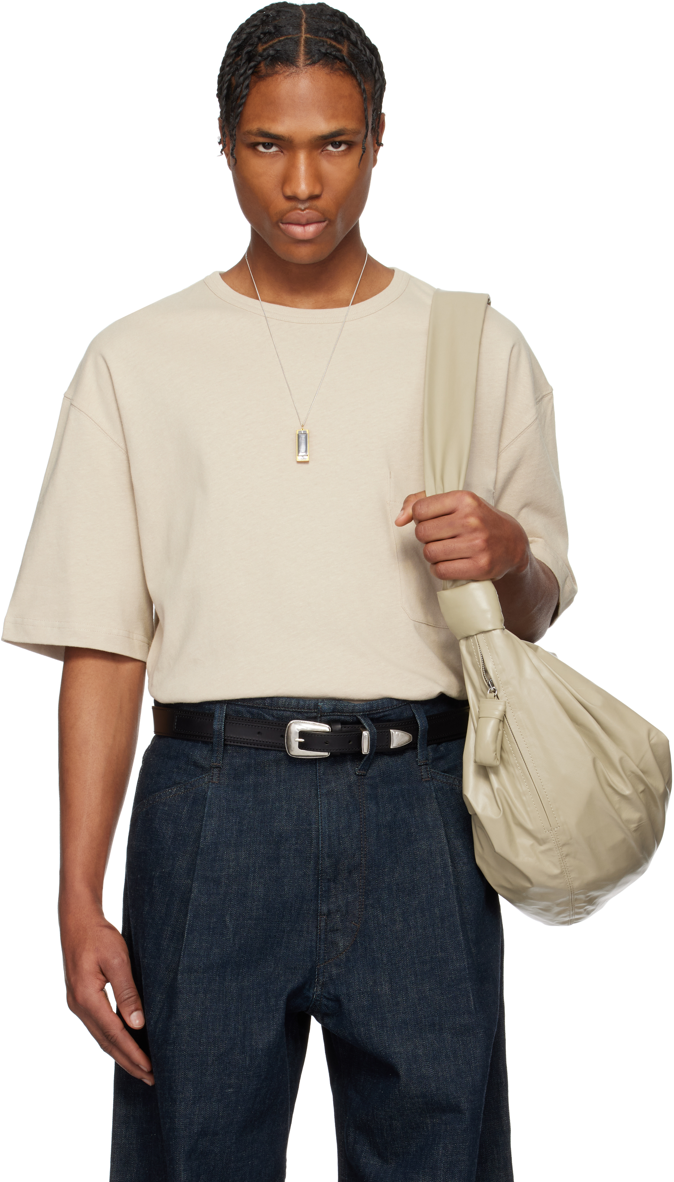 【関税込み】LEMAIRE ブラック ボクシー 半袖Tシャツ 350314661_3.jpg