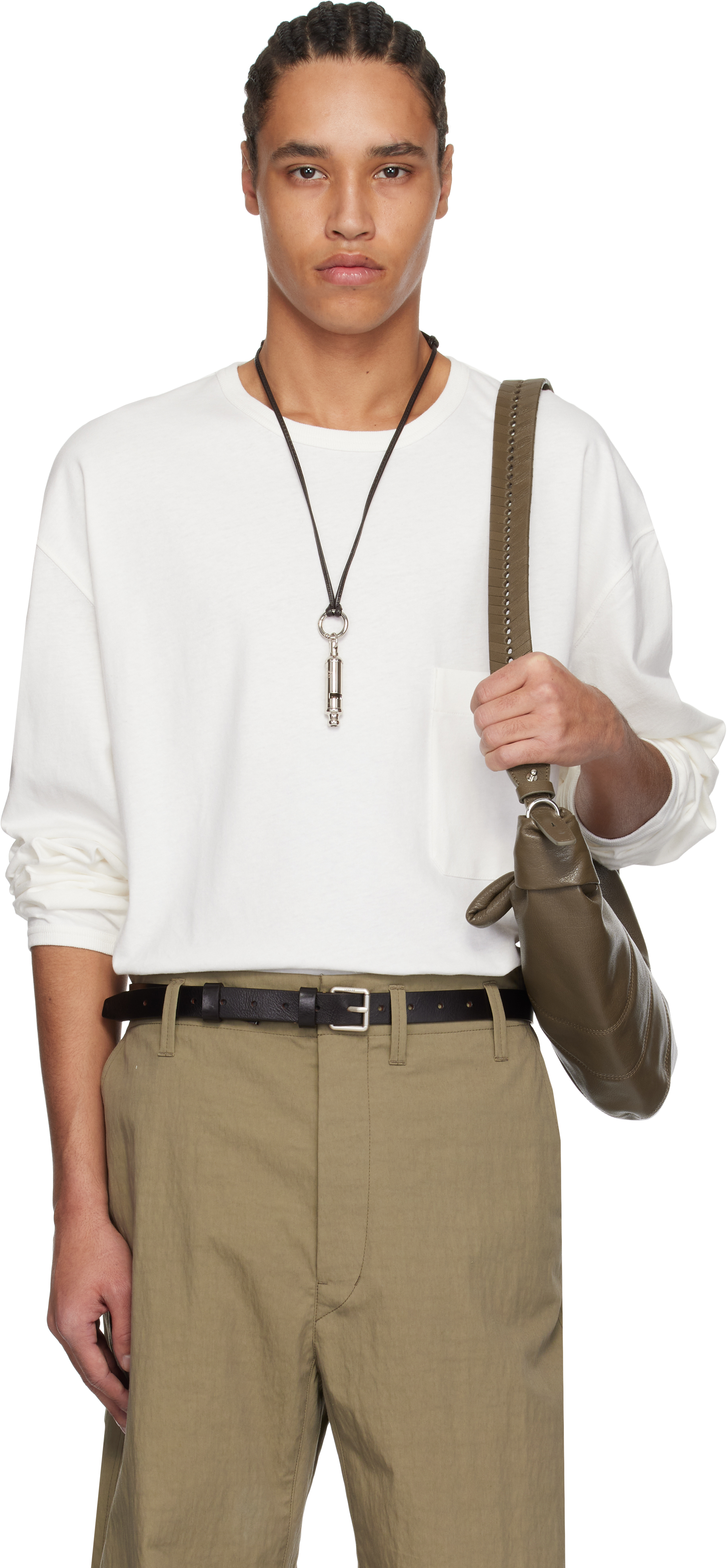 【LEMAIRE】Boxy LS コットン Tシャツ ロンT LEMAIRE Boxy t-shirt | White | FARFETCH