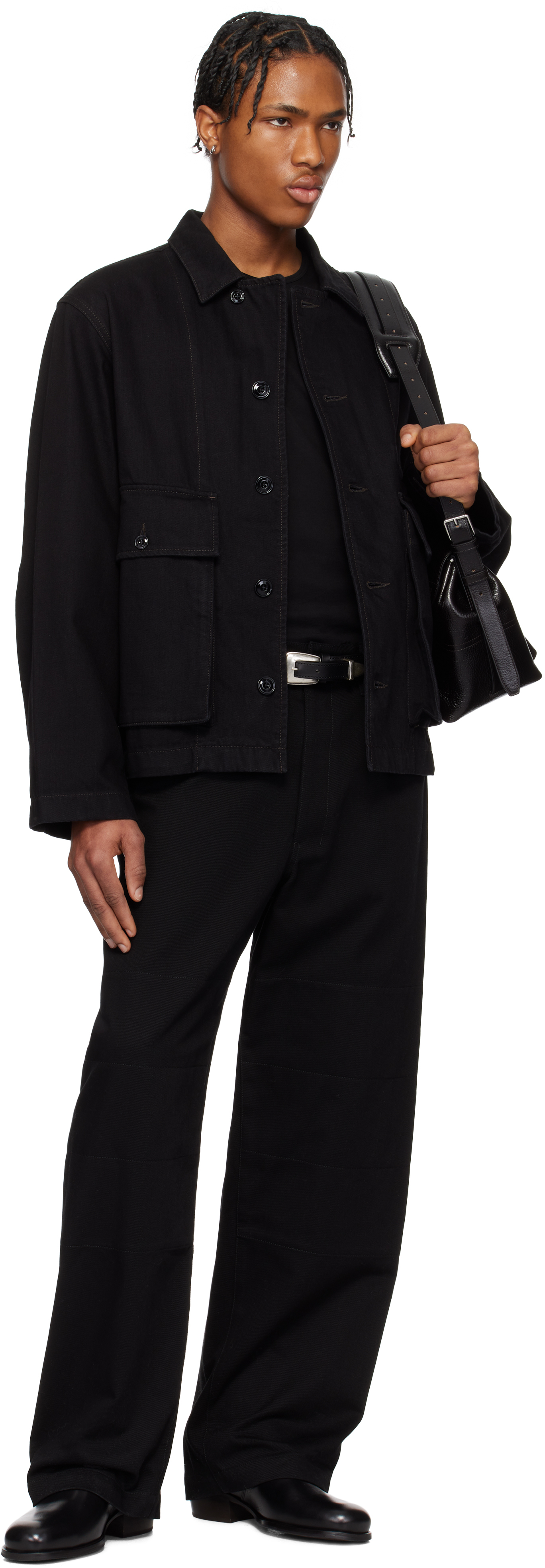 Lemaire Black Vegetable-tanned Chelsea Boots In Bk999 Black