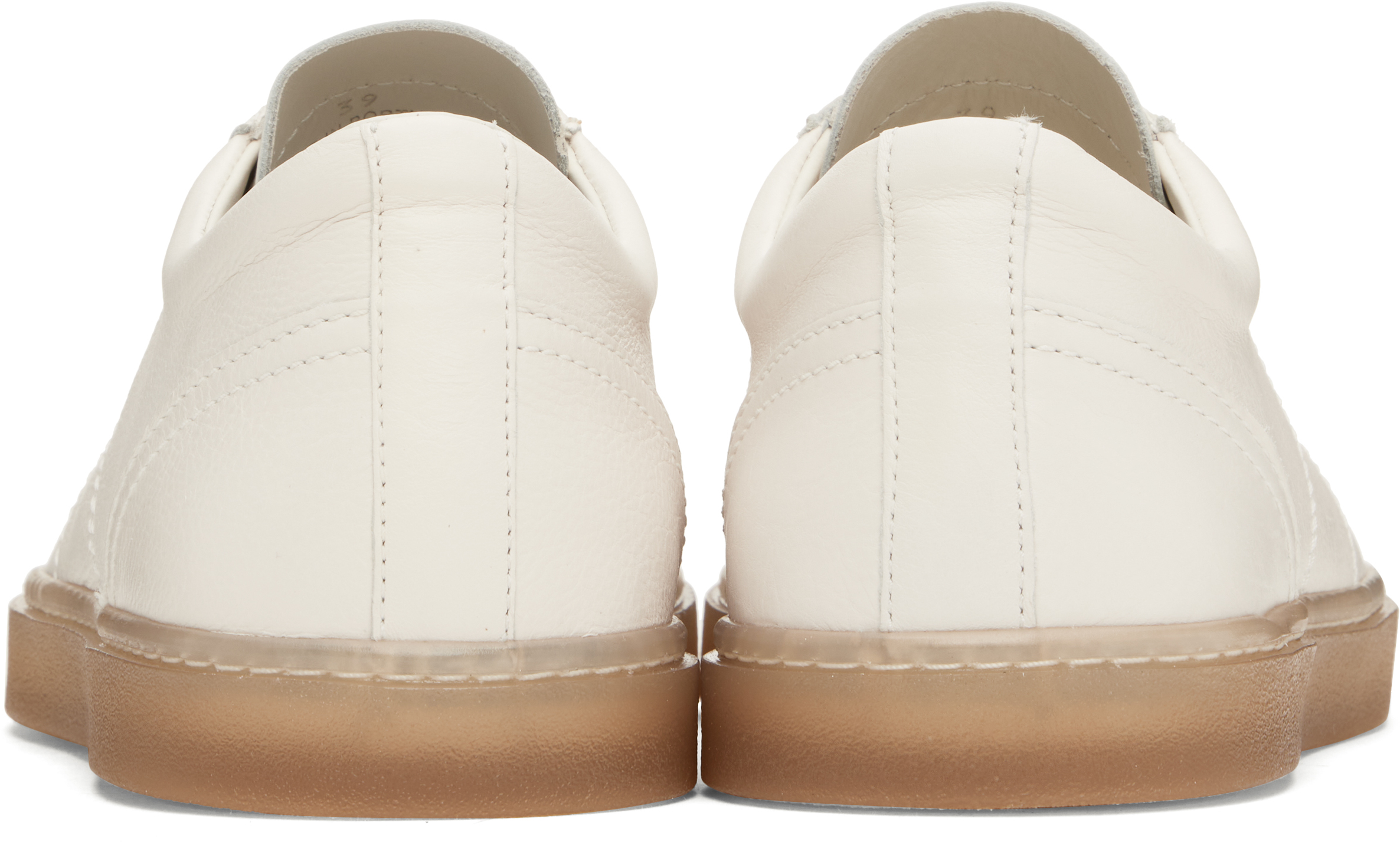 Lemaire White Linoleum Laced Up Sneakers | ModeSens