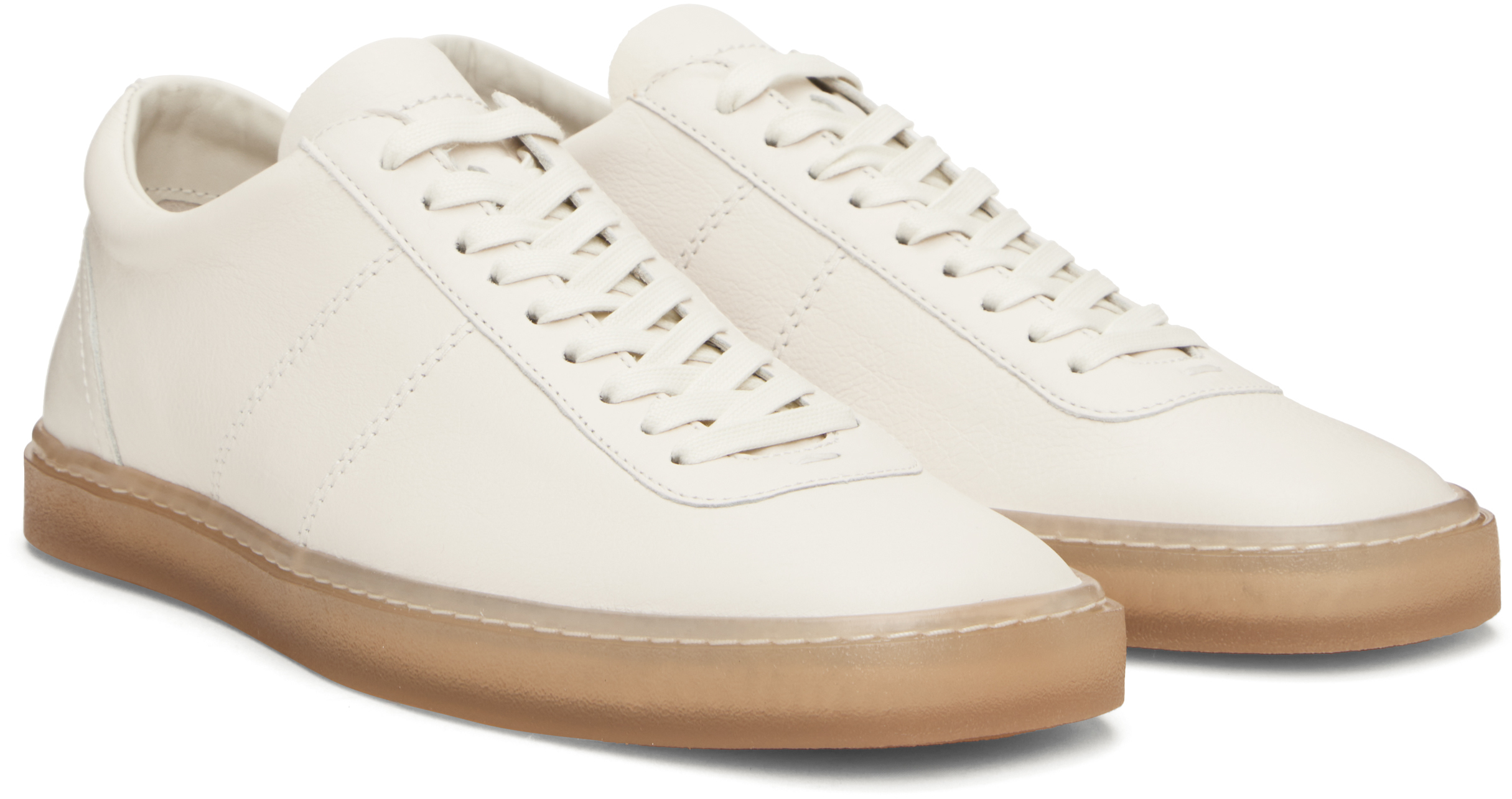 Lemaire White Linoleum Laced Up Sneakers | ModeSens