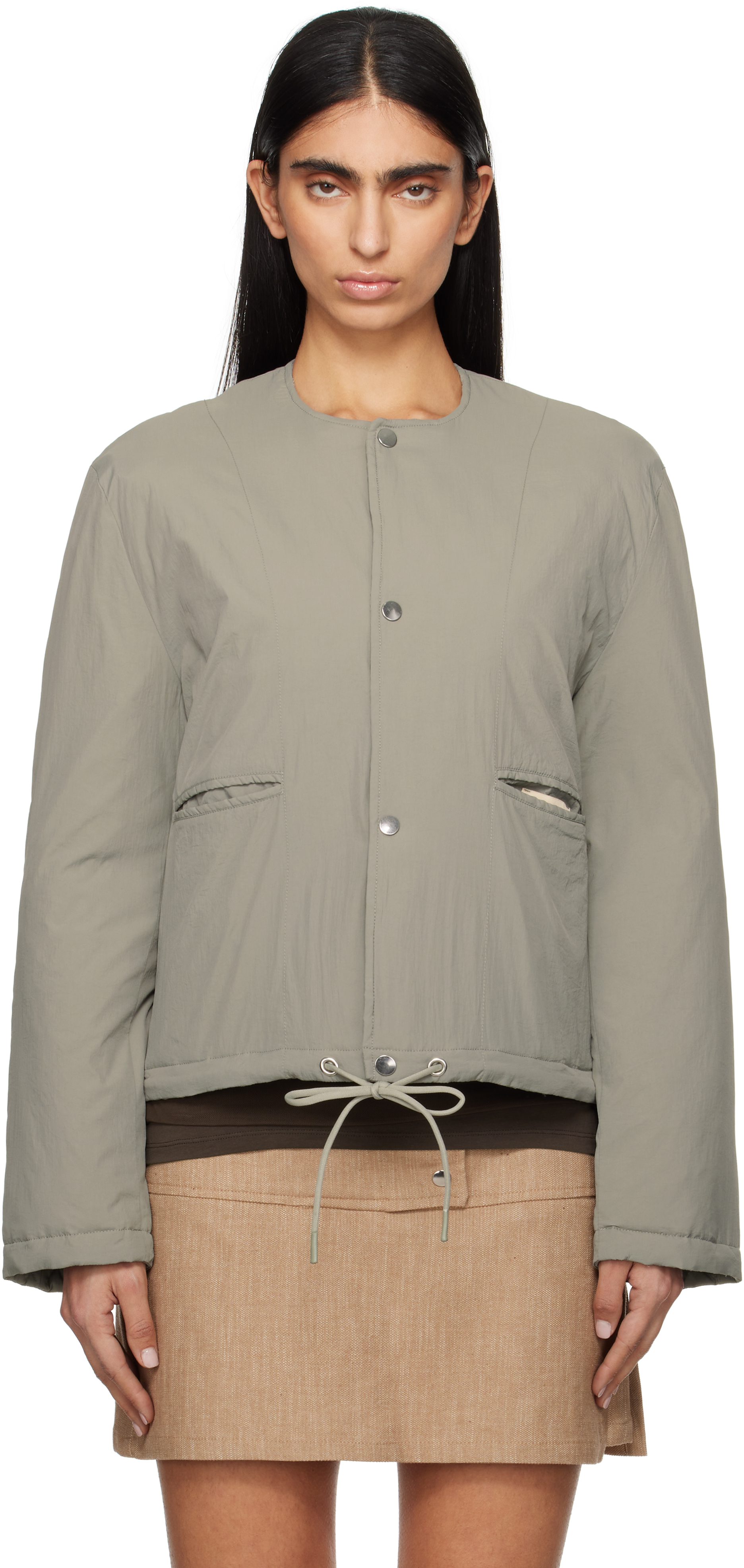 Khaki Ebner Reversible Down Jacket