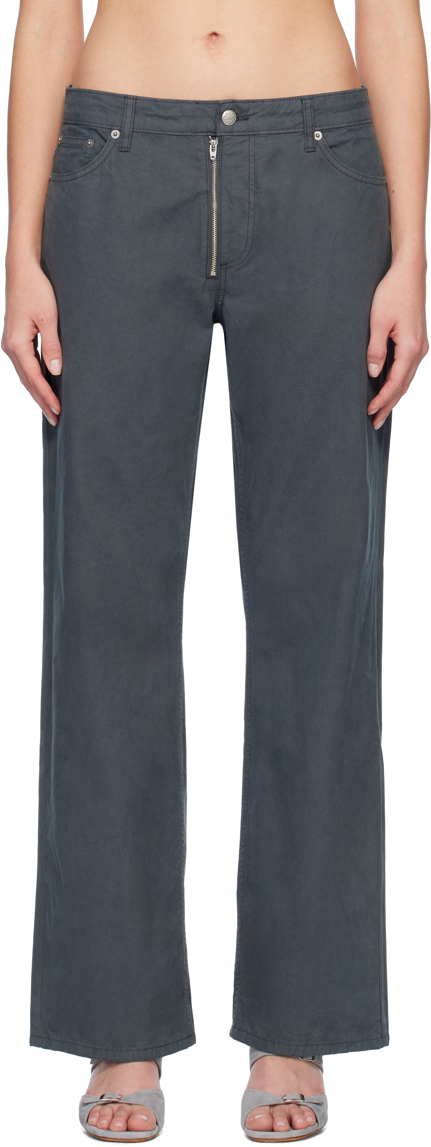 Gray Asia Trousers