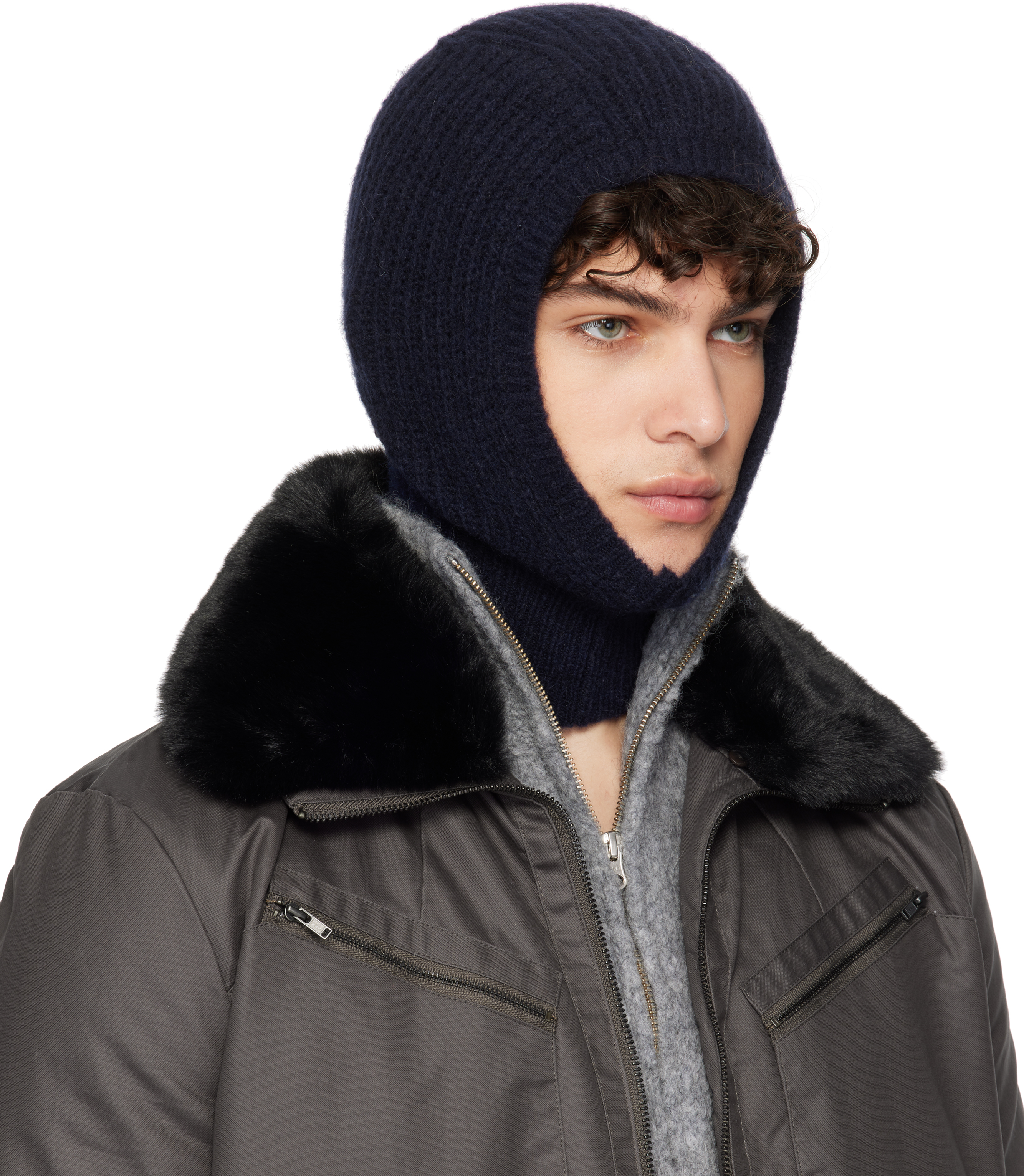 PALOMA WOOL NAVY BUTTONS ANGELS BALACLAVA