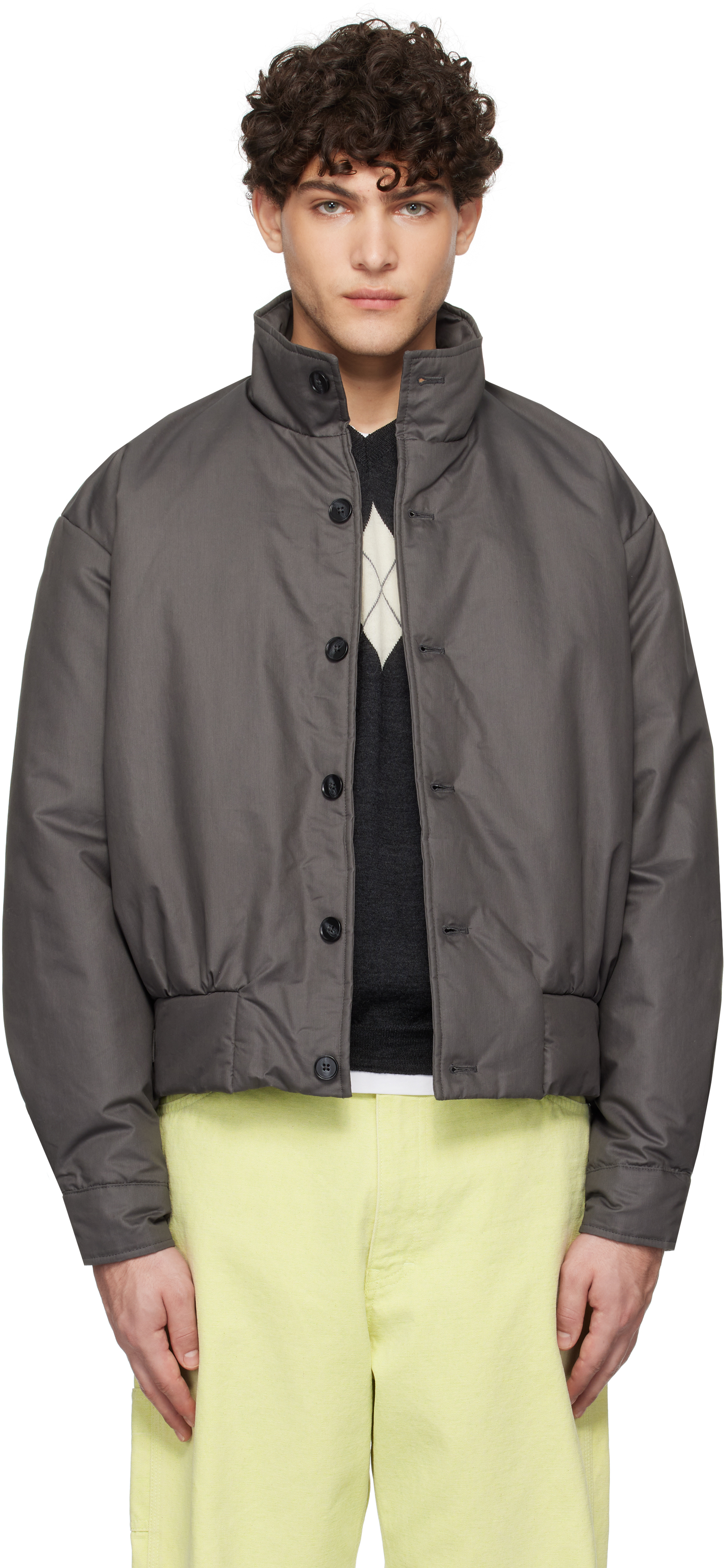 Gray Tate Bomber Jacket