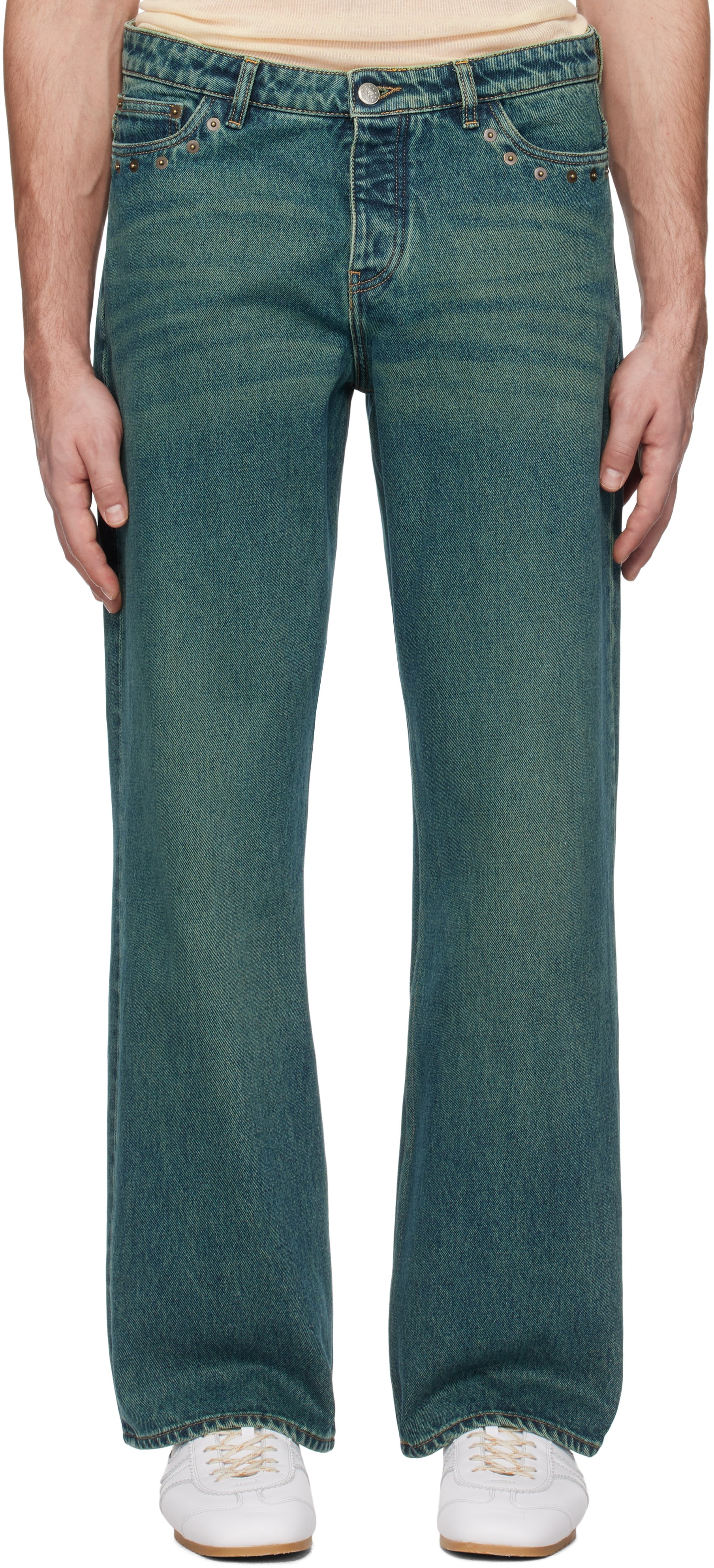 paloma wool デニム グリーン Paloma Woolのグリーン Crowd ジーンズがセール中