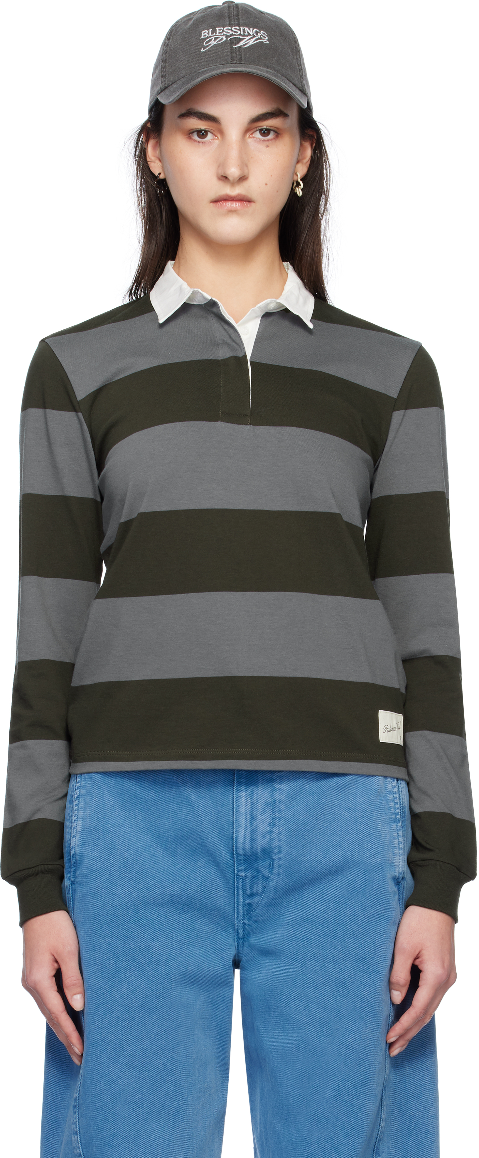 paloma wool blue & khaki susu polo