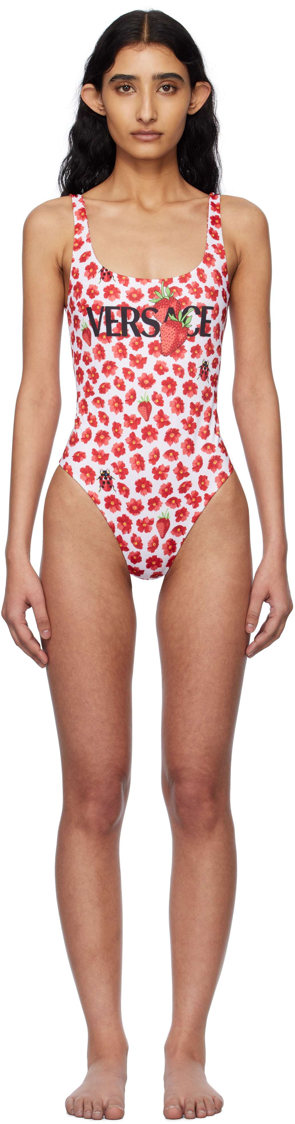 【VERSACE】リバーシブル ワンピース 水着 ストロベリーガーデン Versace リバーシブル スイムスーツ ストロベリーガーデン