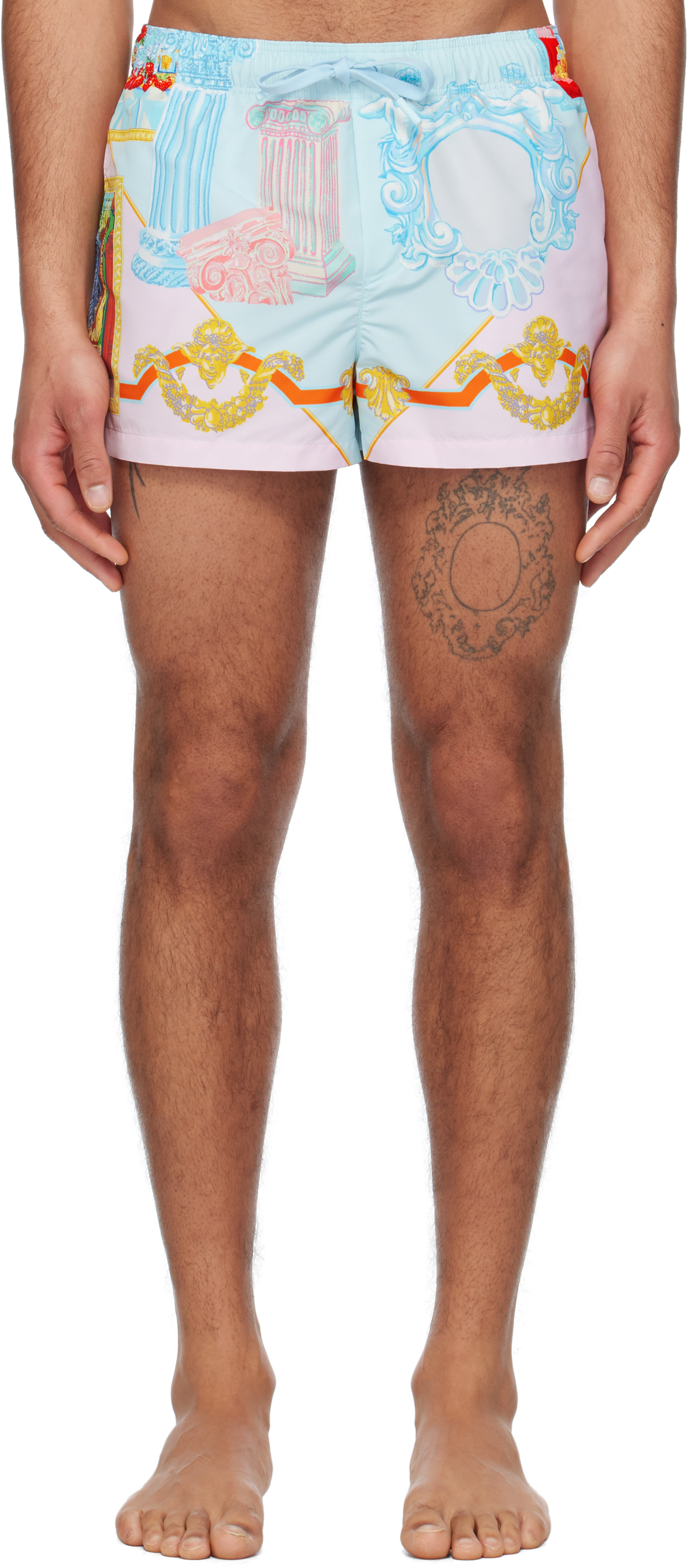 Multicolor Versace Gallery Swim Shorts