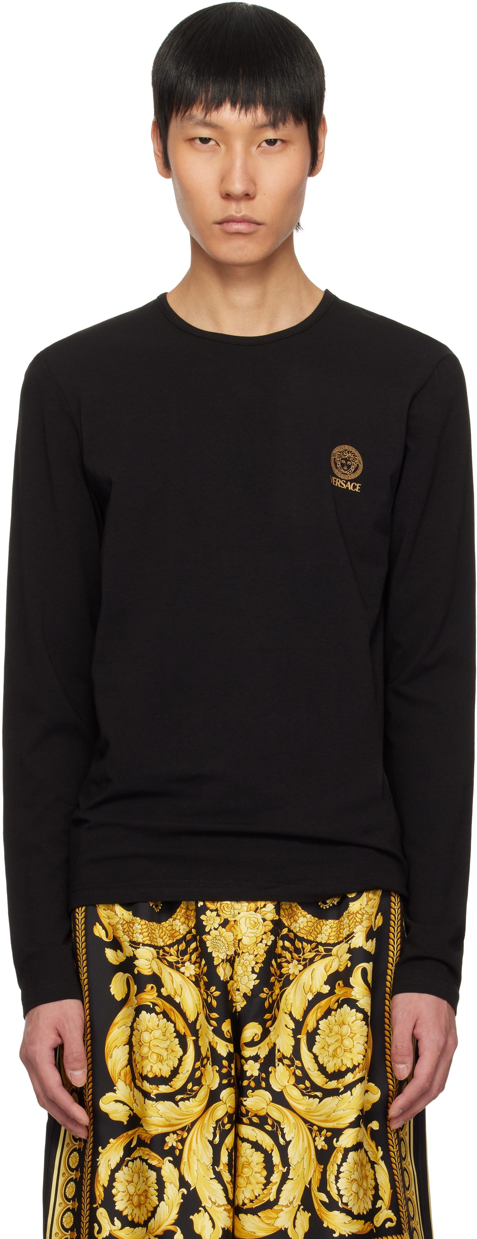 Two-Pack Black Medusa Long Sleeve T-shirts