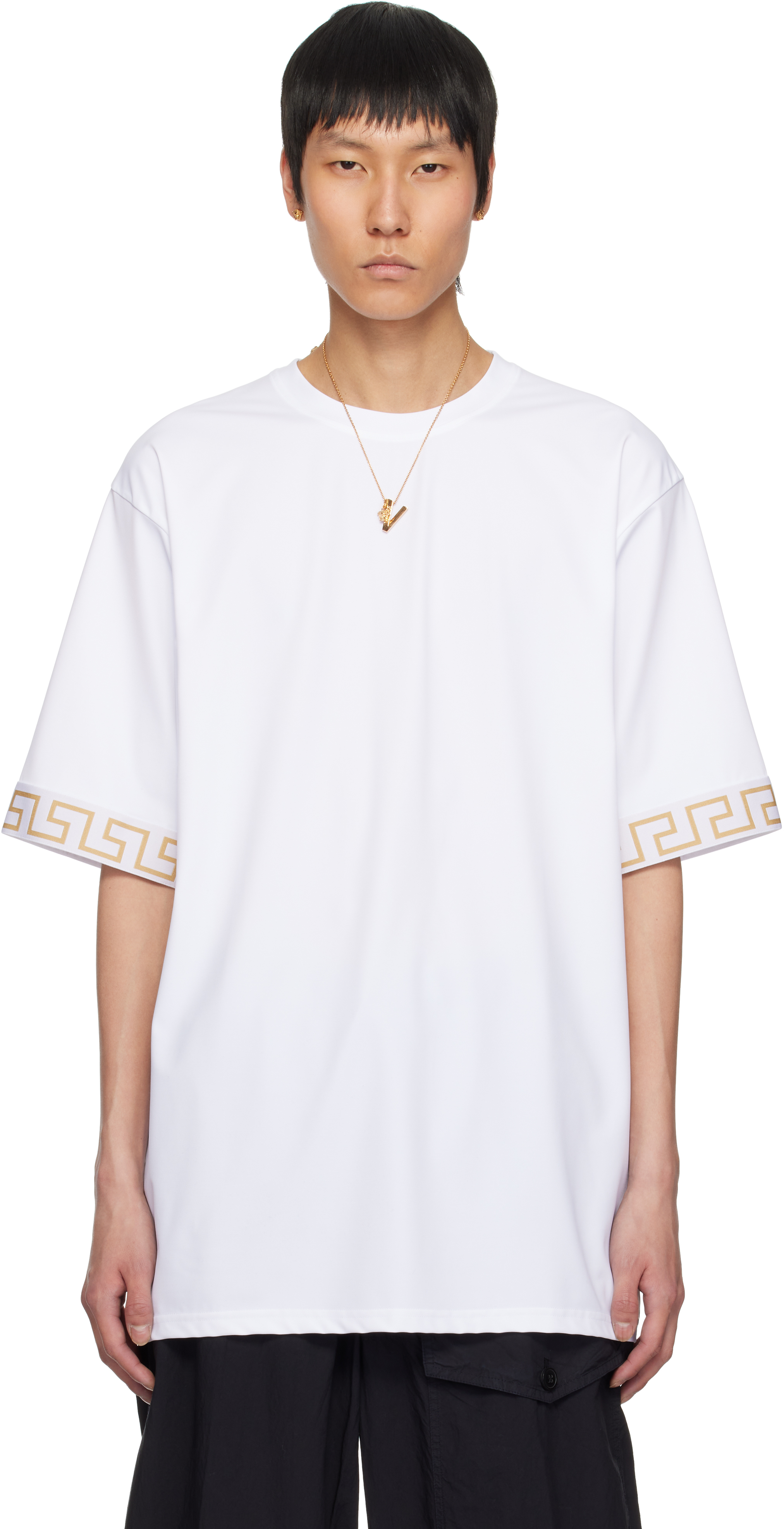 【関税込み】Versace Underwear Tシャツ White Swim T-shirt by Versace Underwear on Sale