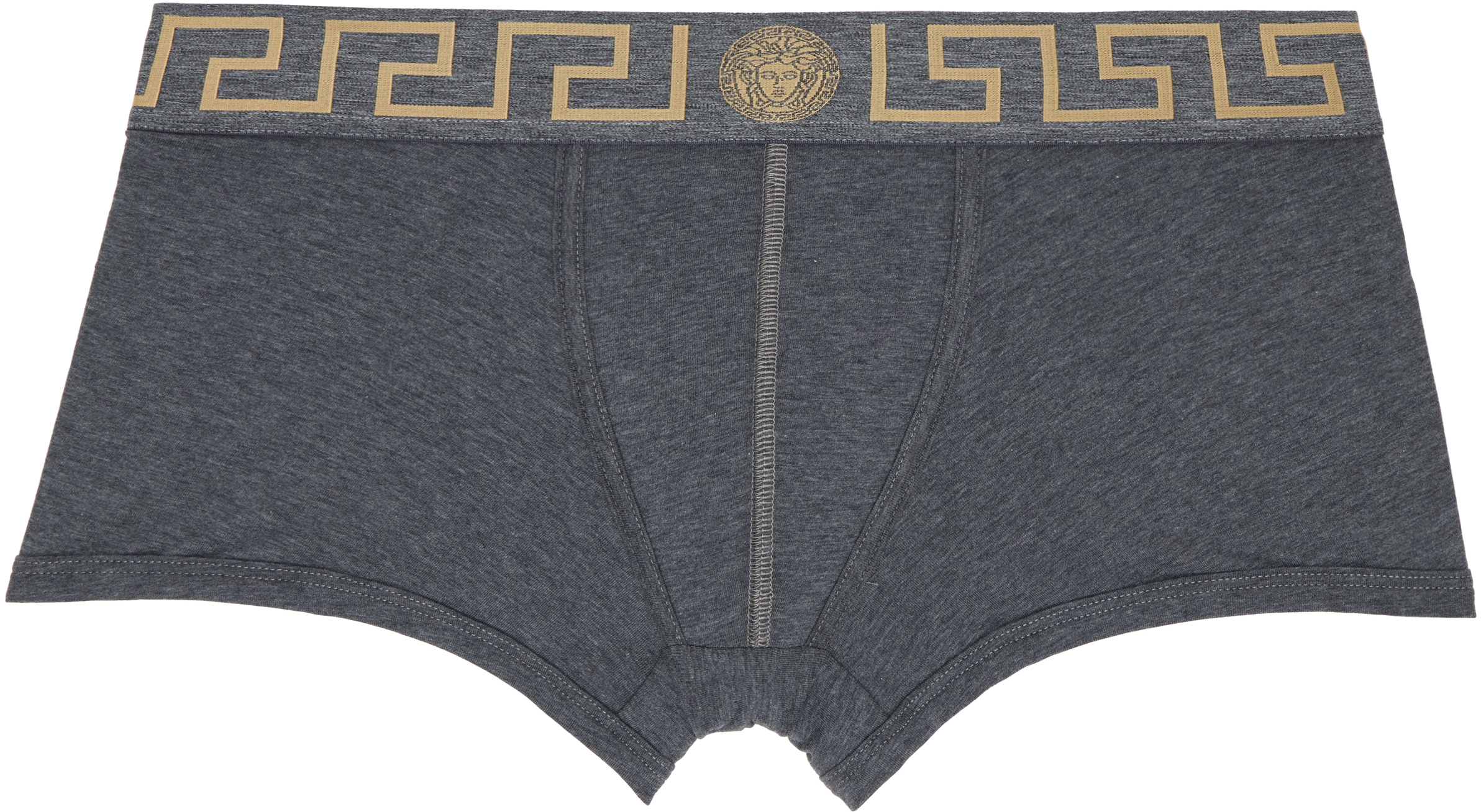 Versace Set Of Three Cotton Boxers In A3278-black+grey+whi