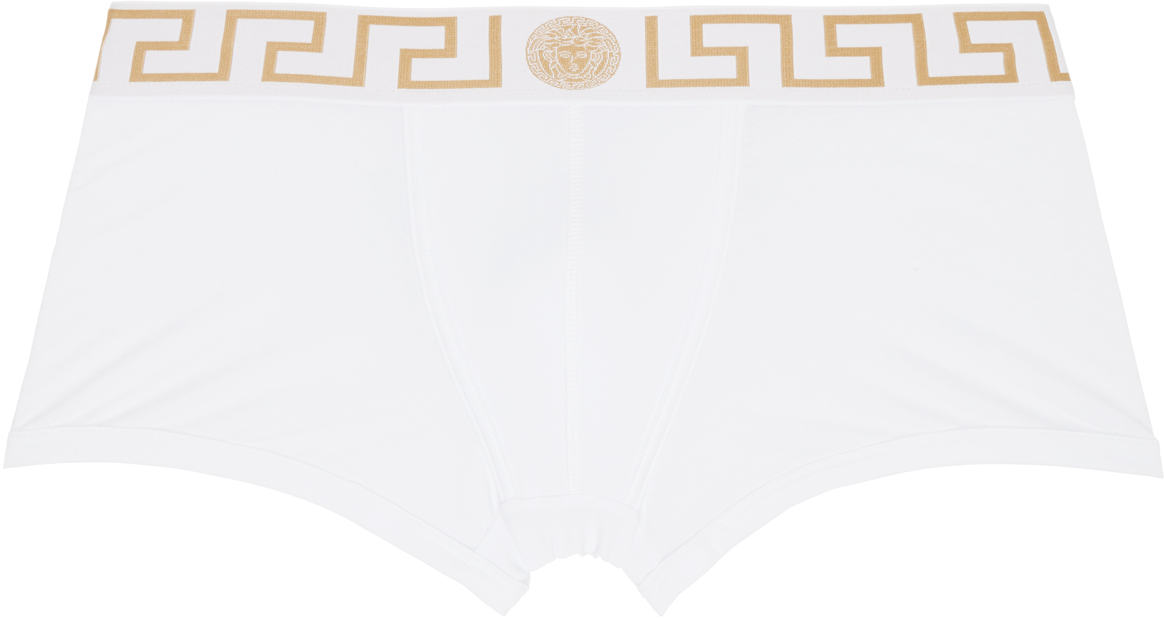 Versace Set Of Three Cotton Boxers In A3278-black+grey+whi