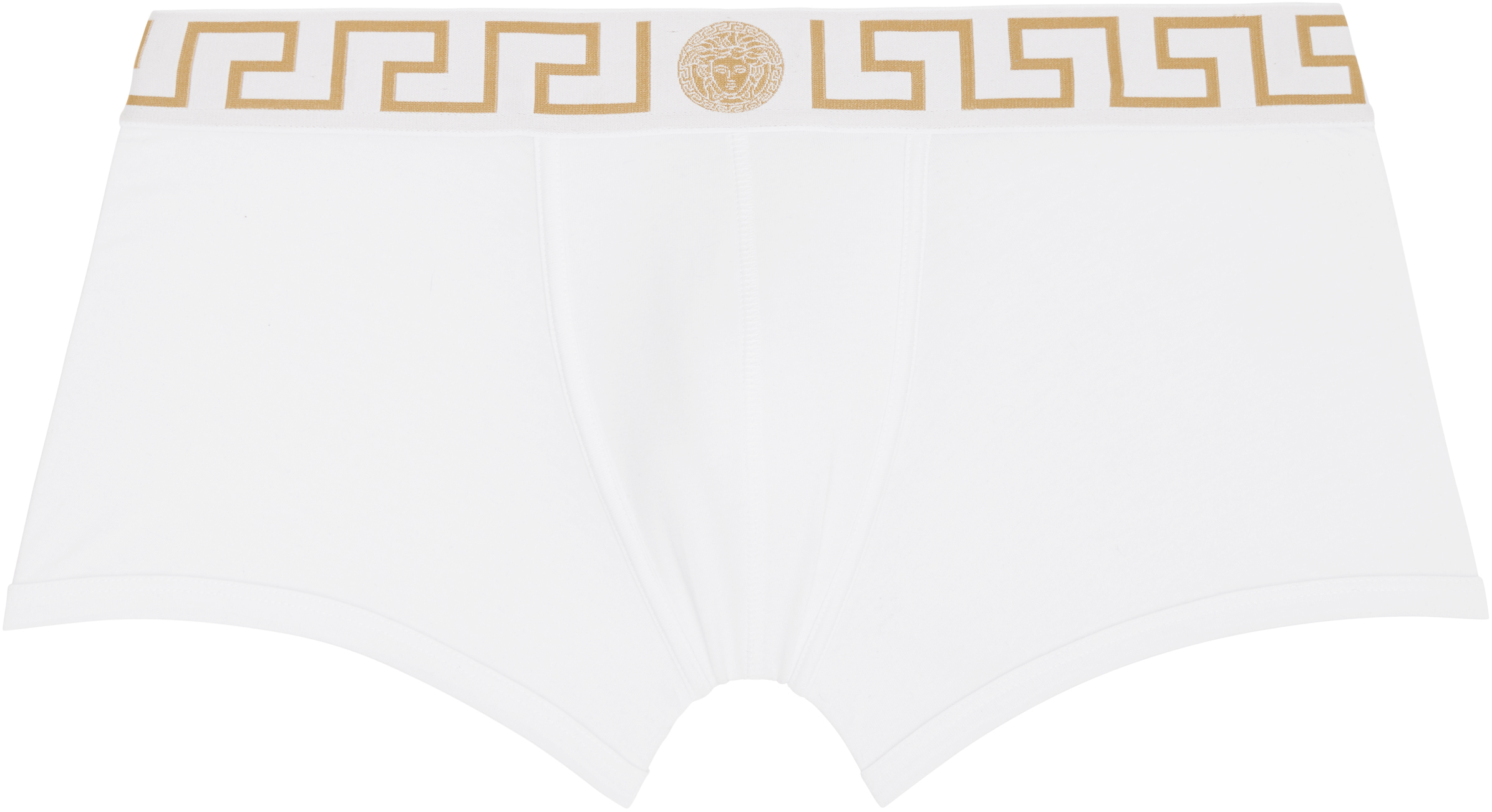 Versace Three-pack Multicolor Greca Border Boxer Briefs In A4345-black-blue-whi